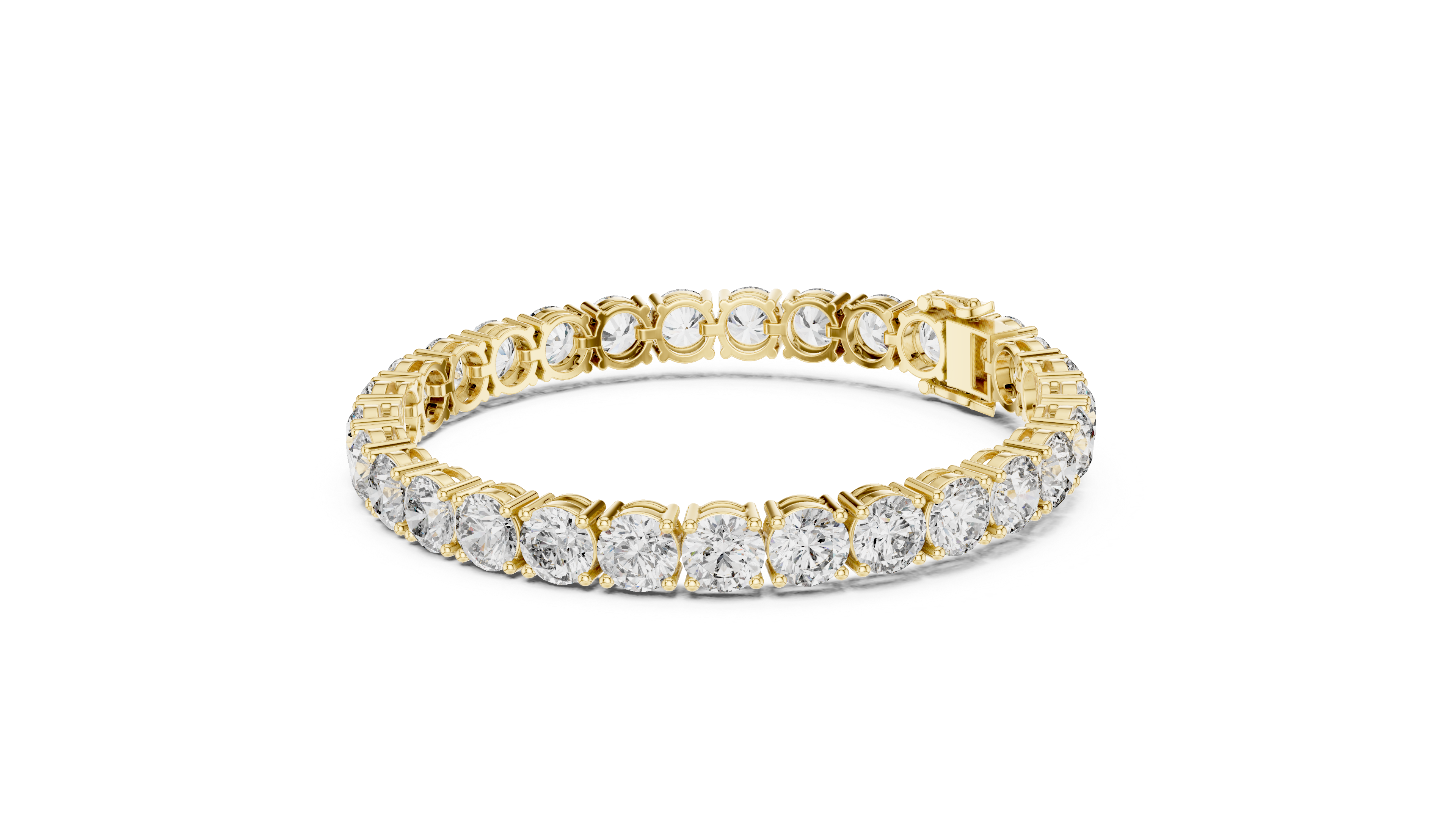 Round Rose Gold Moissanite Tennis Bracelet – Premium Round-Cut Brilliance