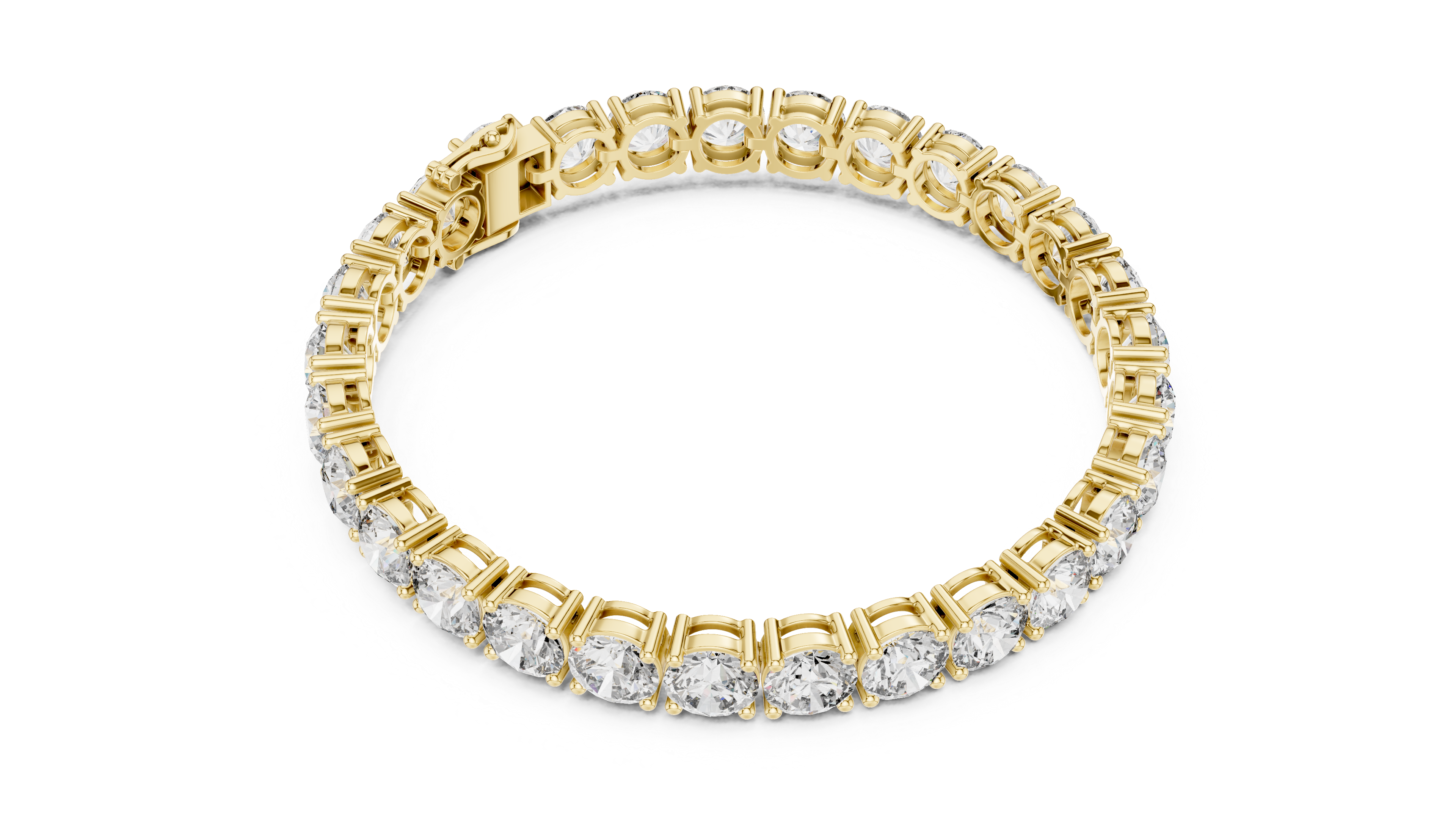 Round Rose Gold Moissanite Tennis Bracelet – Premium Round-Cut Brilliance