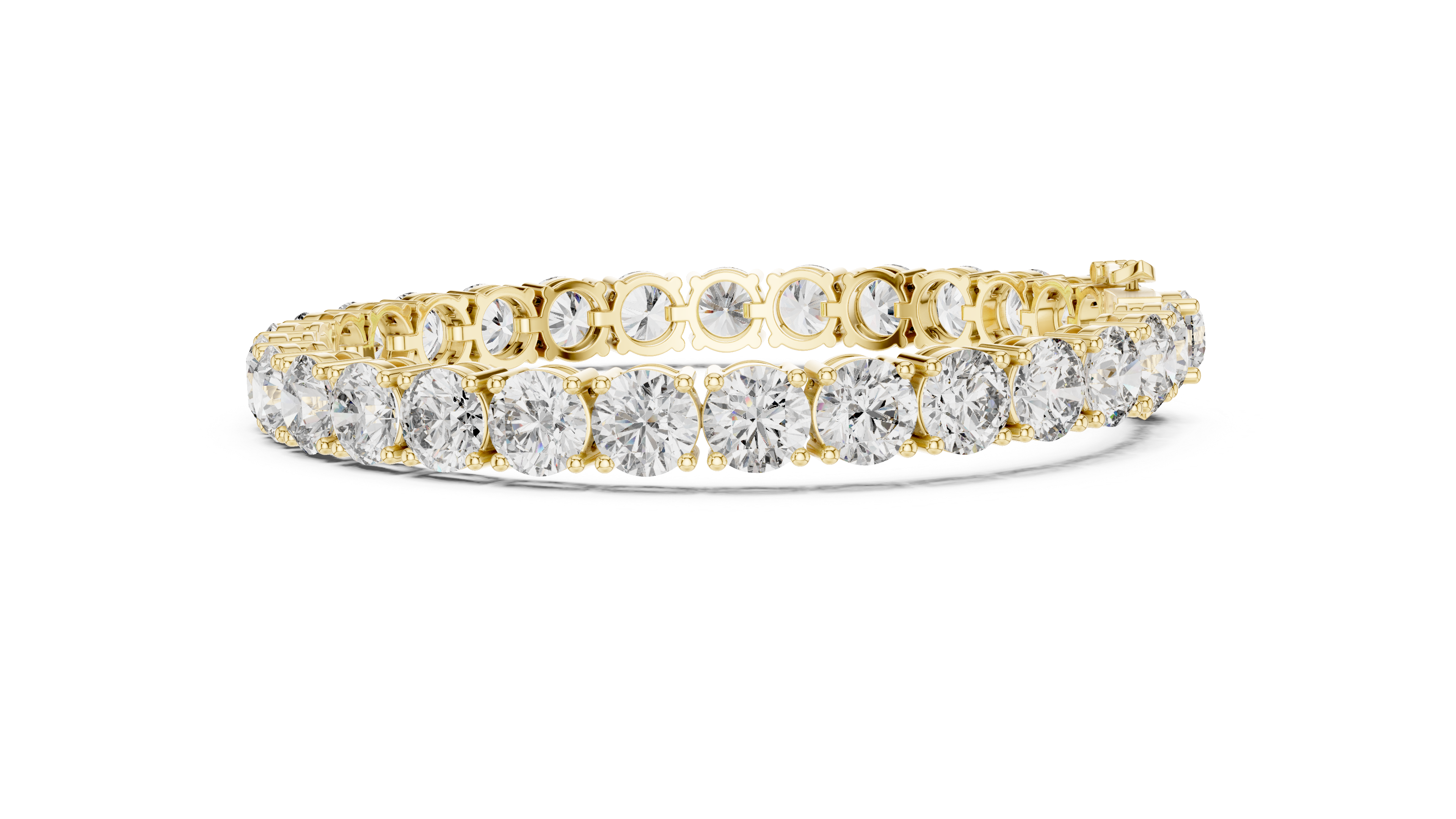 Round Rose Gold Moissanite Tennis Bracelet – Premium Round-Cut Brilliance