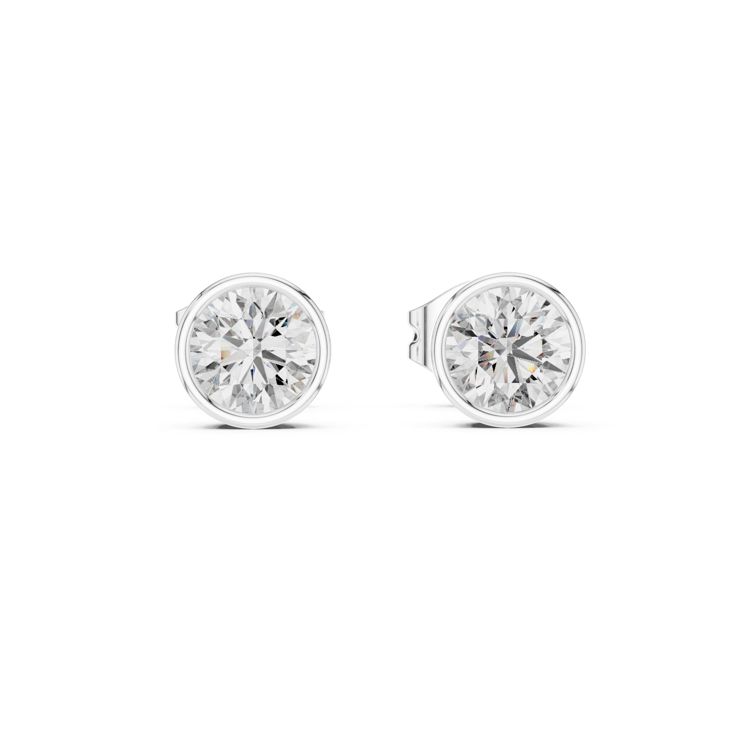 Rose Gold Moissanite Stud Earrings with Secure Screw Back – Elegant & Everyday Luxury