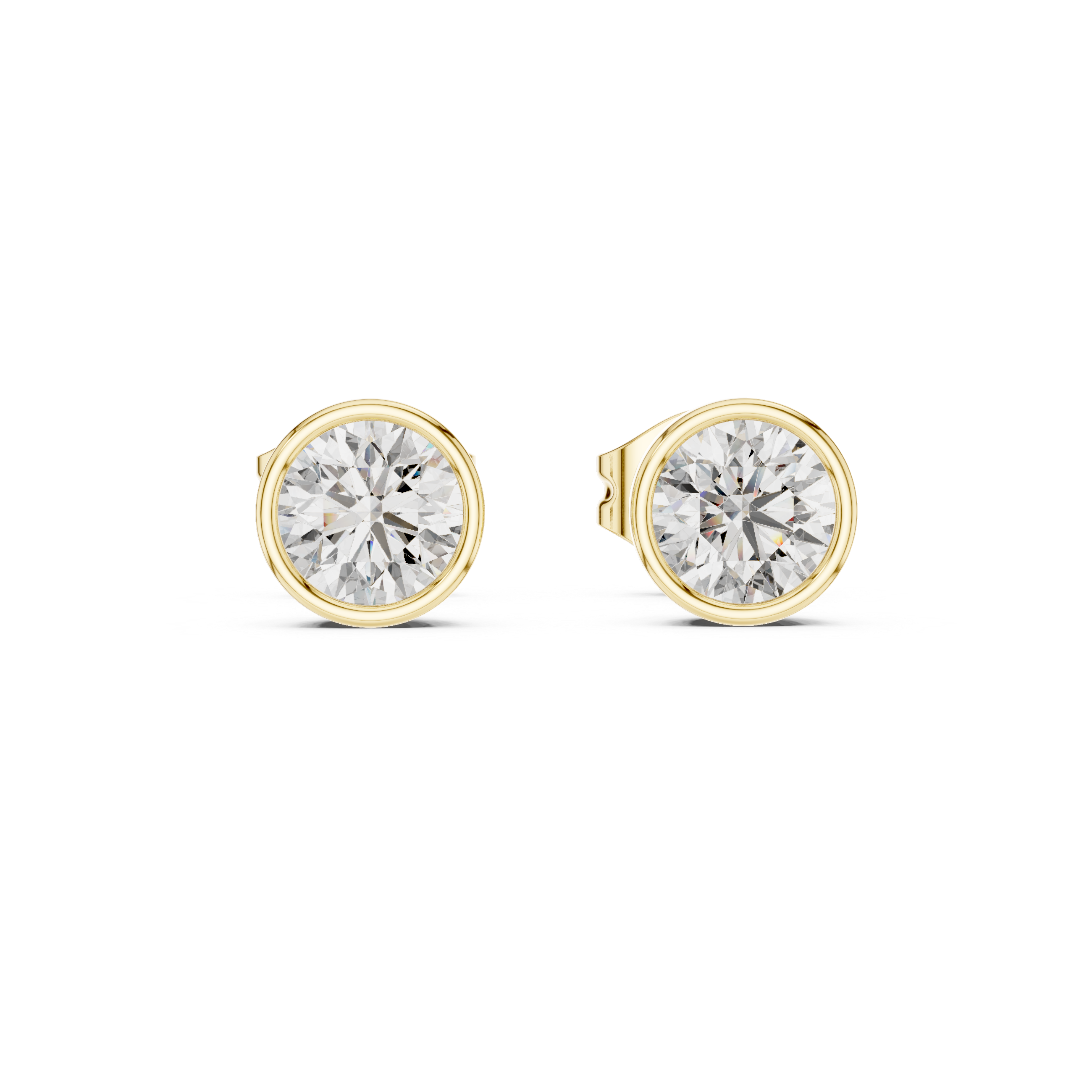 Rose Gold Moissanite Stud Earrings with Secure Screw Back – Elegant & Everyday Luxury