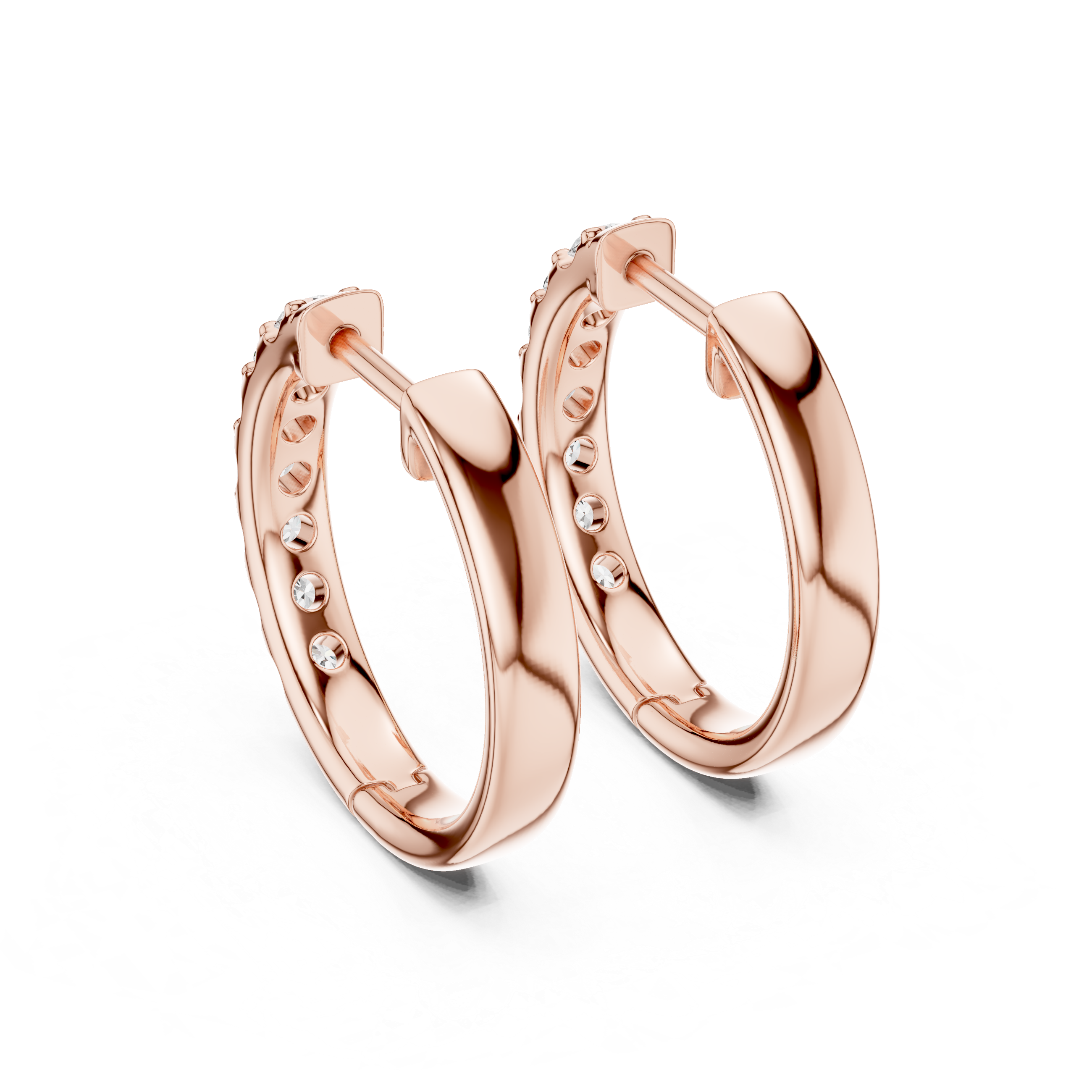 White Gold Moissanite Heggie Earrings – Classic Sparkle Everyday Luxury