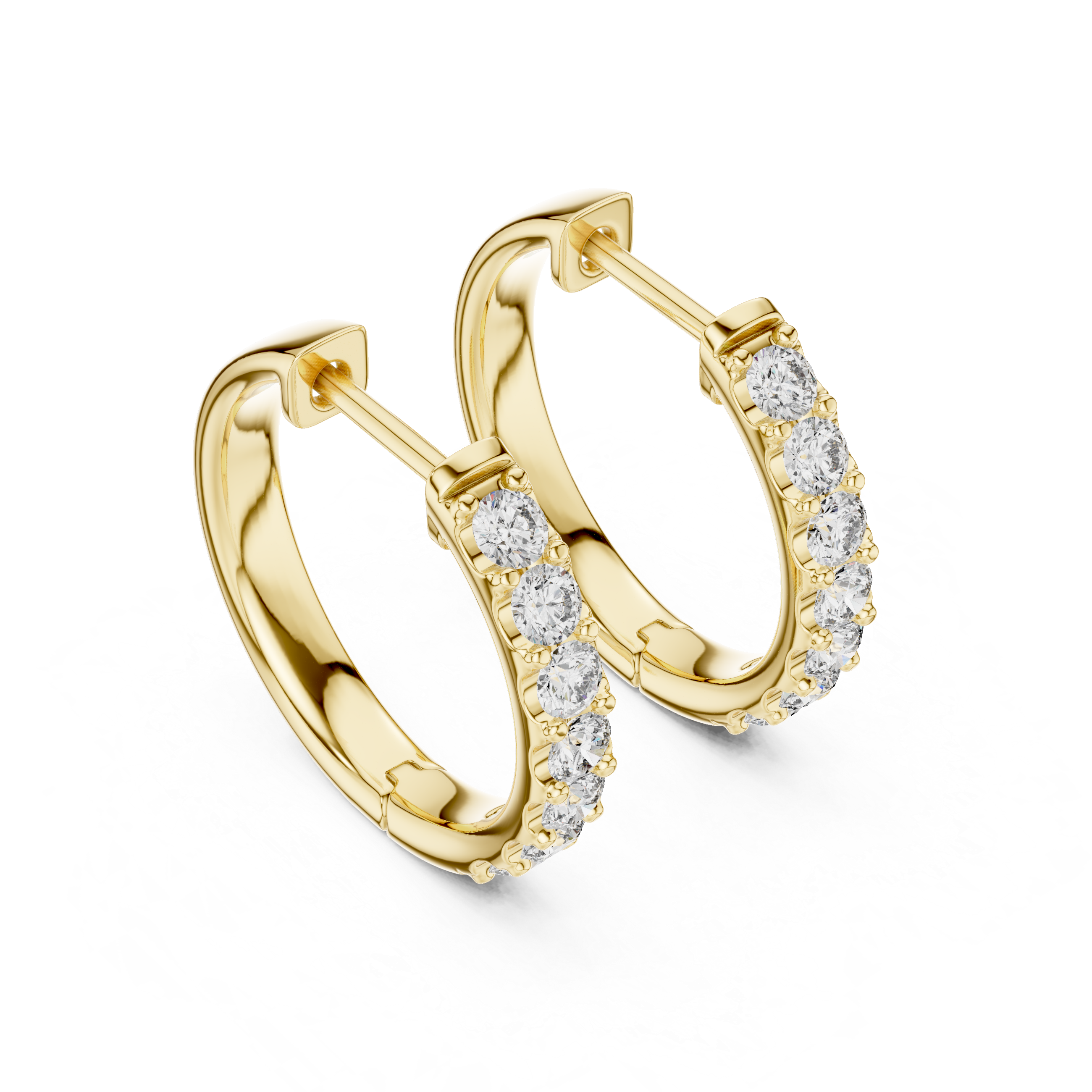 White Gold Moissanite Heggie Earrings – Classic Sparkle Everyday Luxury