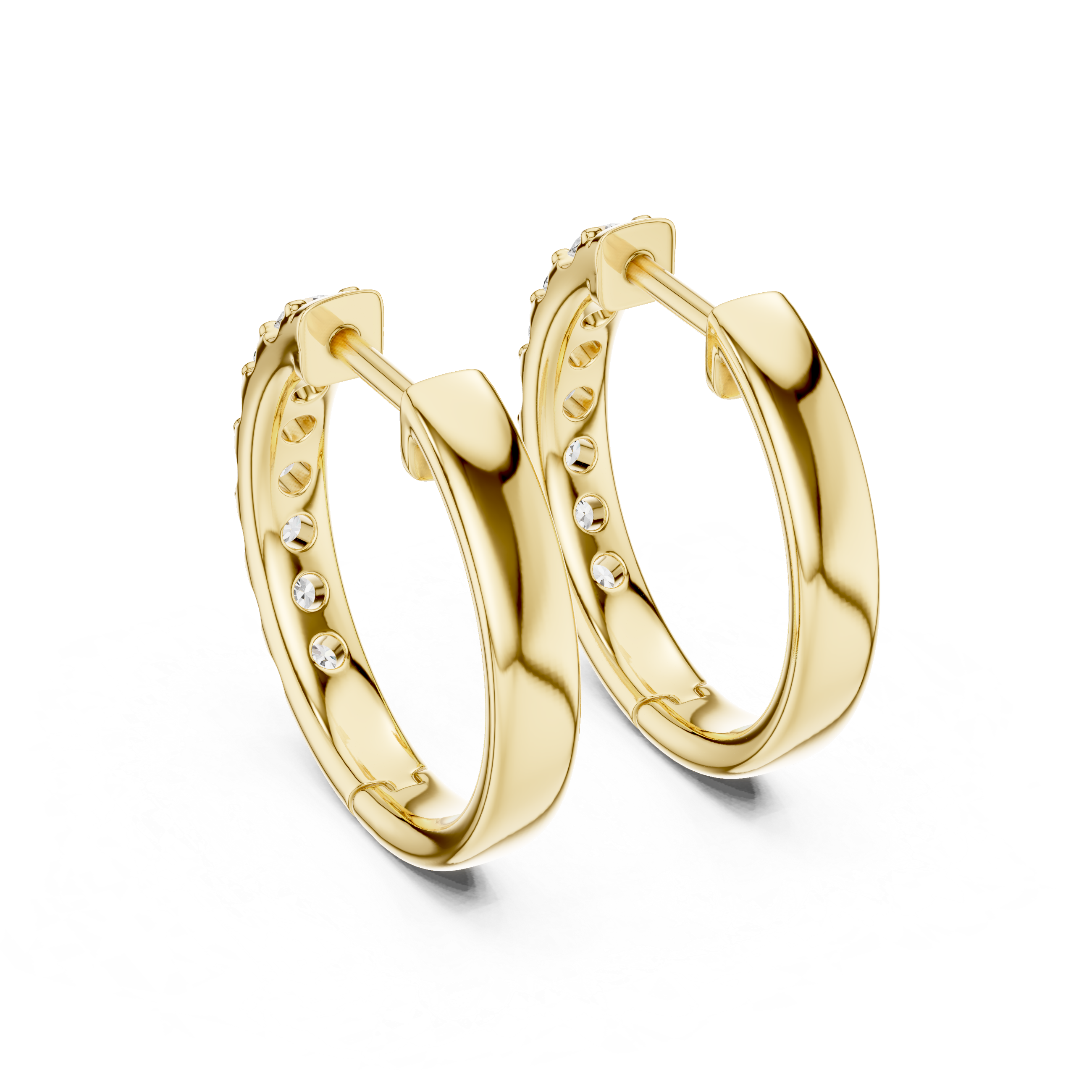 White Gold Moissanite Heggie Earrings – Classic Sparkle Everyday Luxury