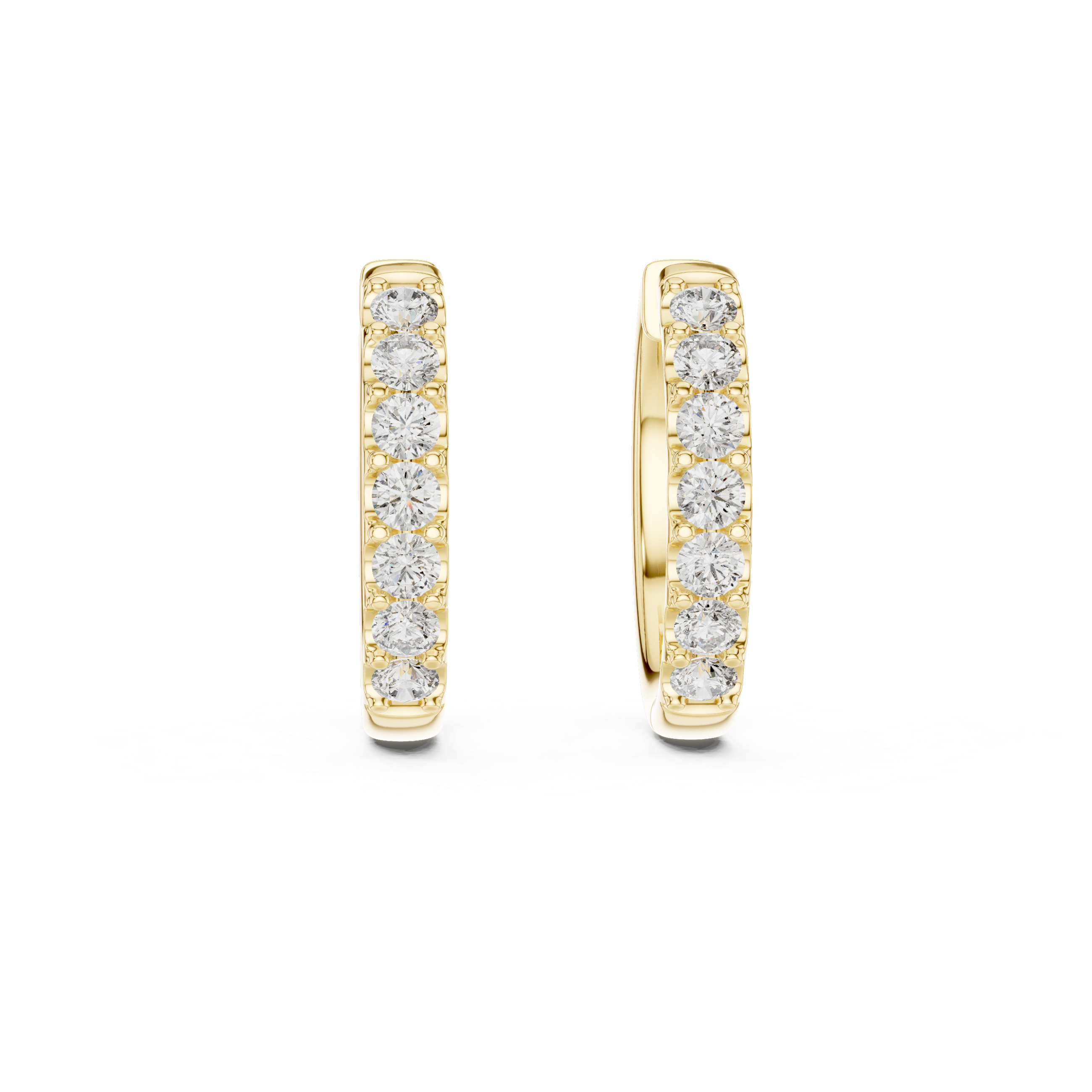 White Gold Moissanite Heggie Earrings – Classic Sparkle Everyday Luxury