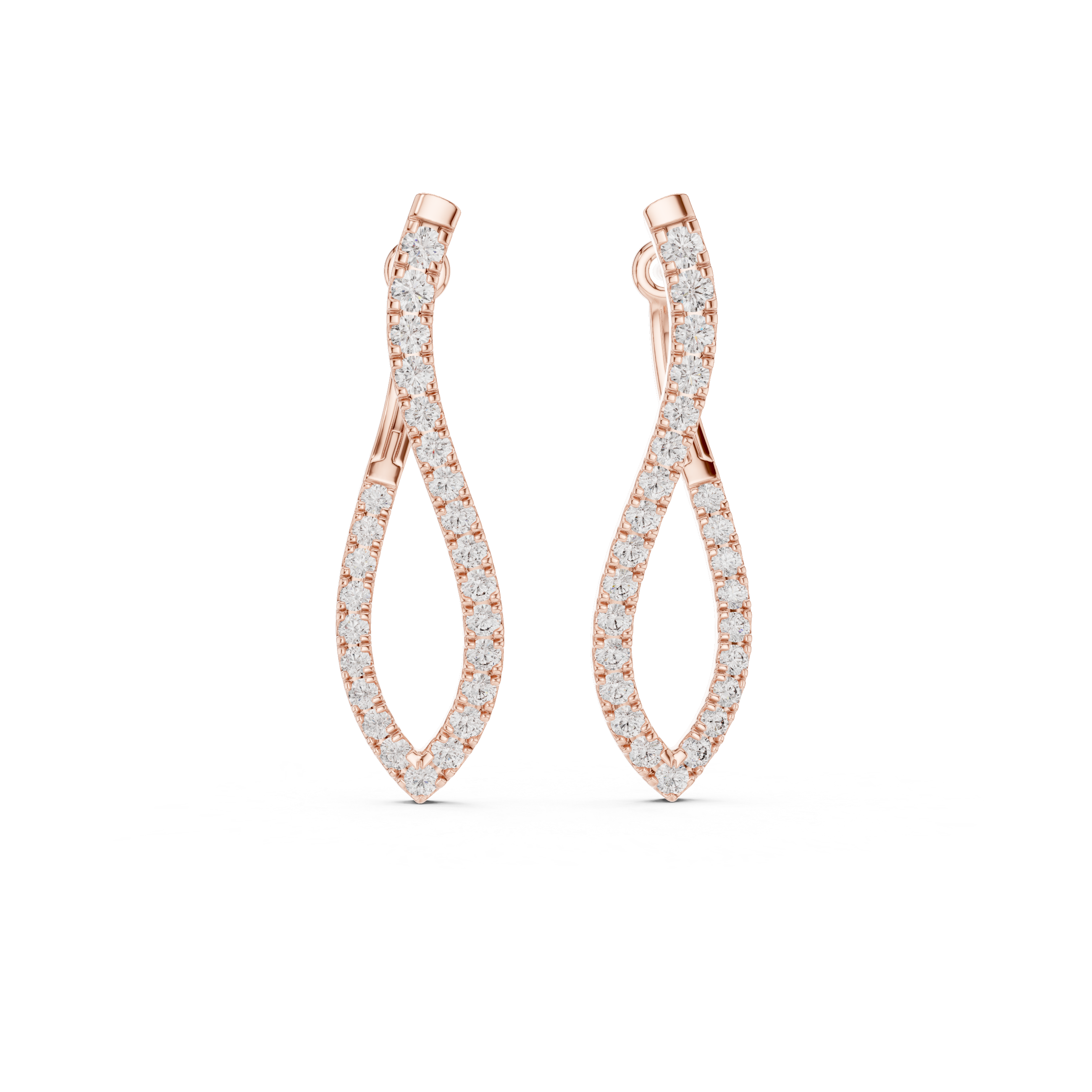 White Gold Sleek Hoop Earrings – Modern Minimal Statement Design