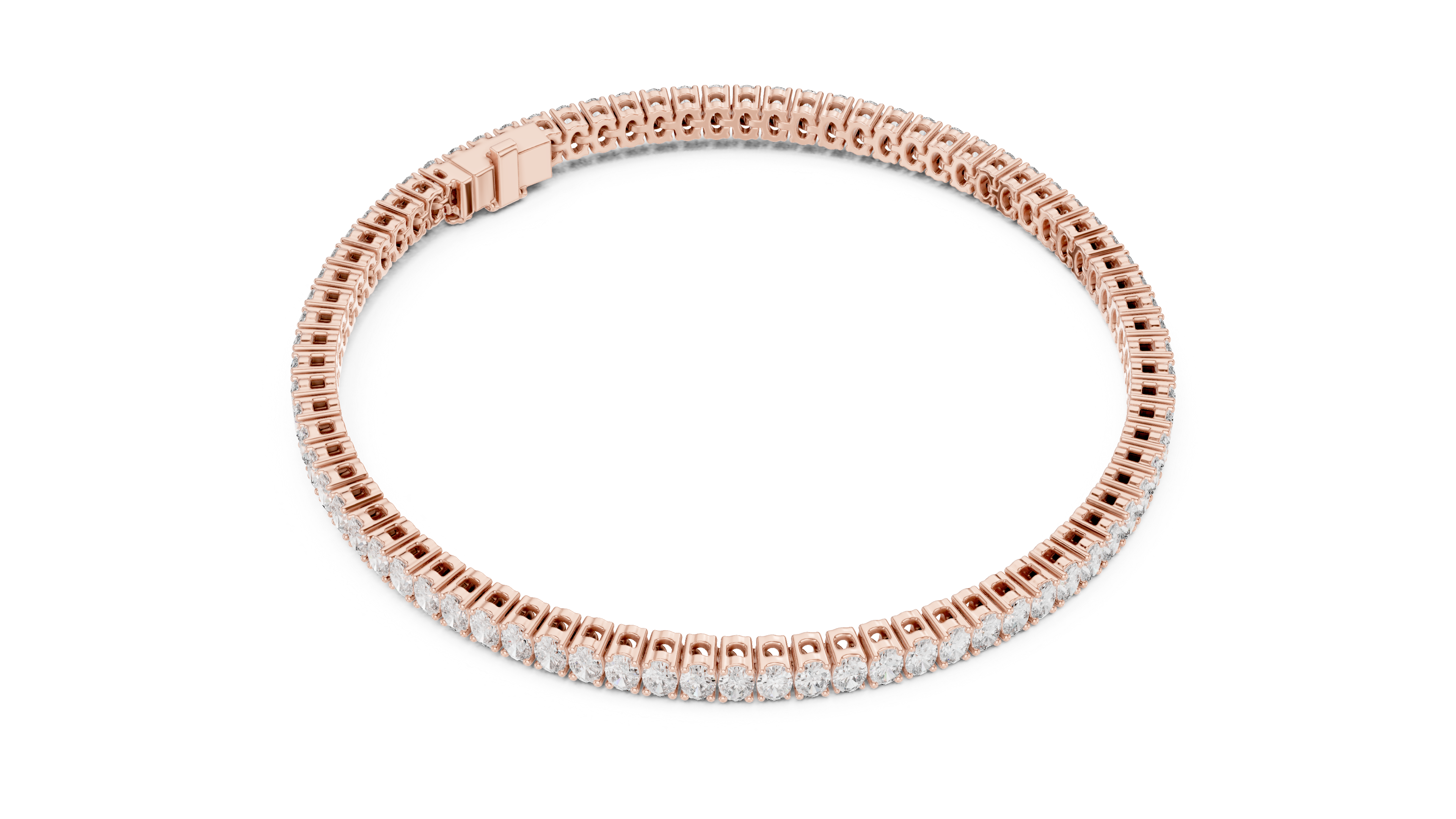Yellow Gold Wave Oval Moissanite Bracelet – Elegant Twist White Gold Full Eternity Tennis Bracelet – Ultra Luxe Brillianceted Sparkle