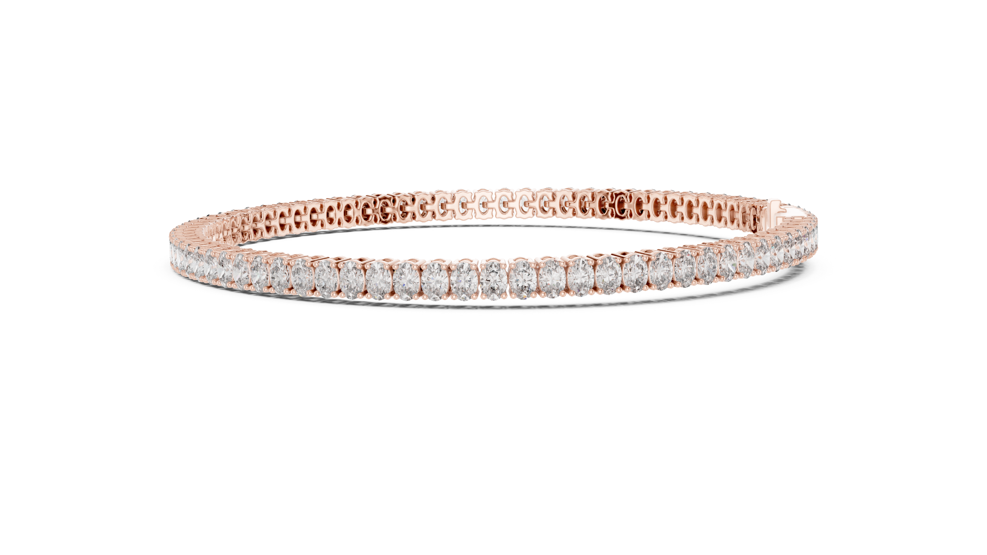 Yellow Gold Wave Oval Moissanite Bracelet – Elegant Twist White Gold Full Eternity Tennis Bracelet – Ultra Luxe Brillianceted Sparkle