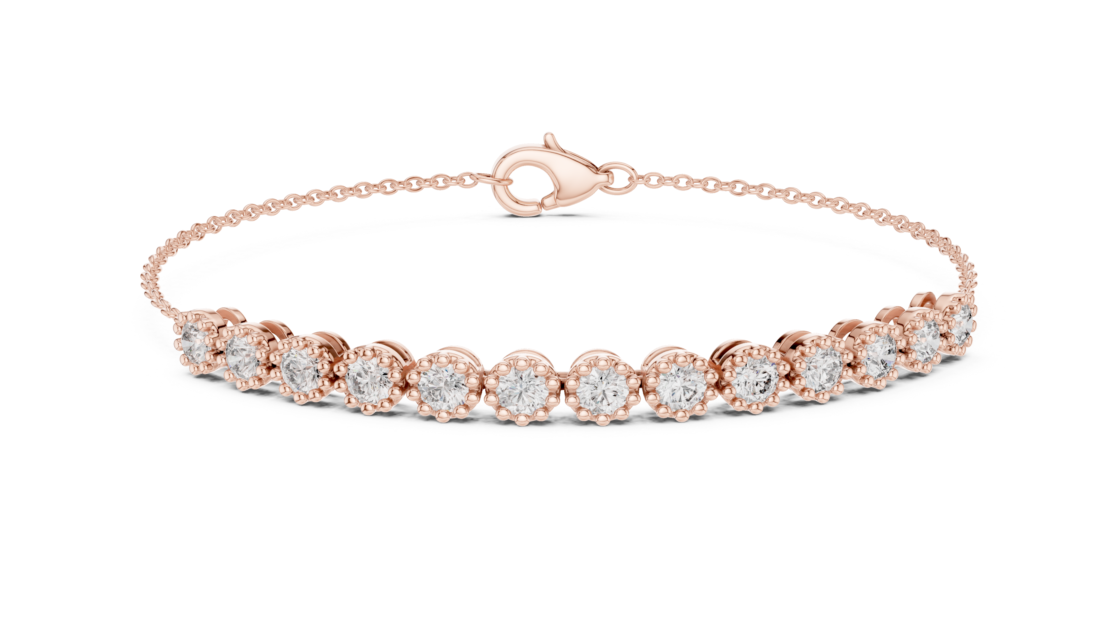 White Gold Round Half Eternity Moissanite Tennis Bracelet – Ultra Luxe Stone Brilliance