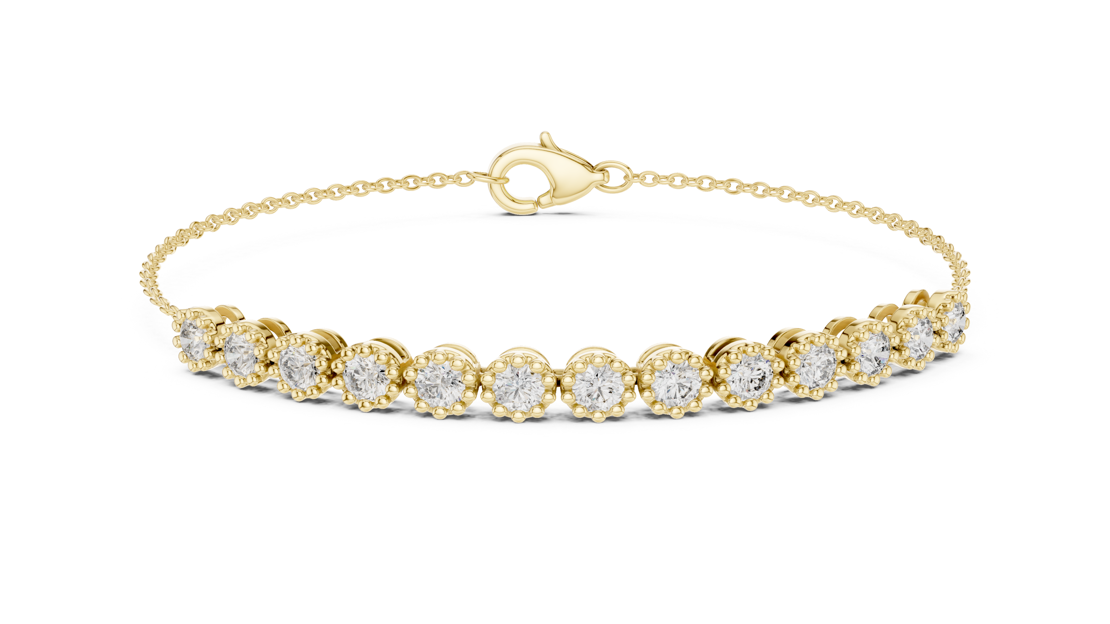 White Gold Round Half Eternity Moissanite Tennis Bracelet – Ultra Luxe Stone Brilliance