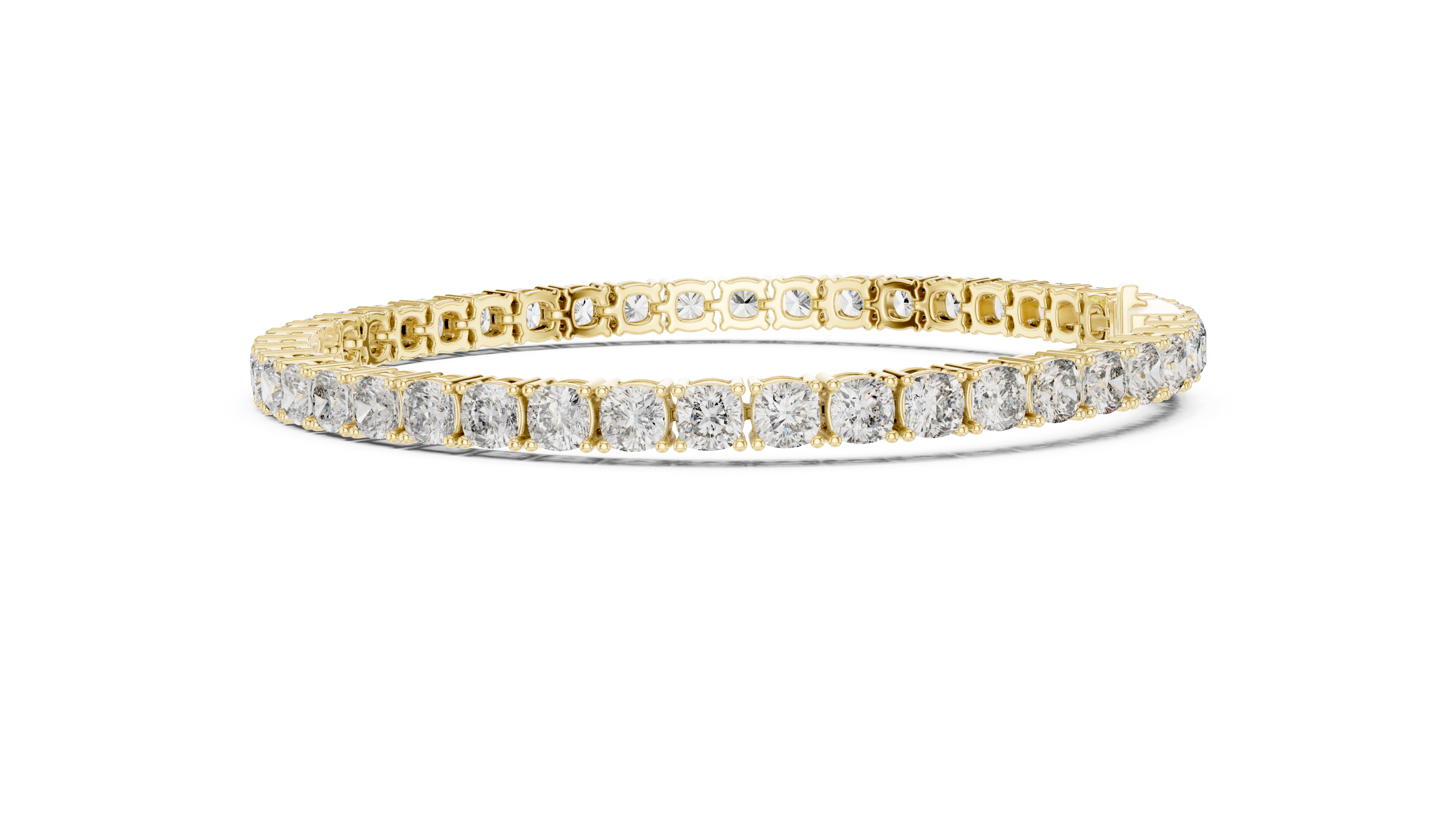 Rose Gold Cushion-Cut Moissanite Tennis Bracelet – Luxe Stone-Inspired Sparkle