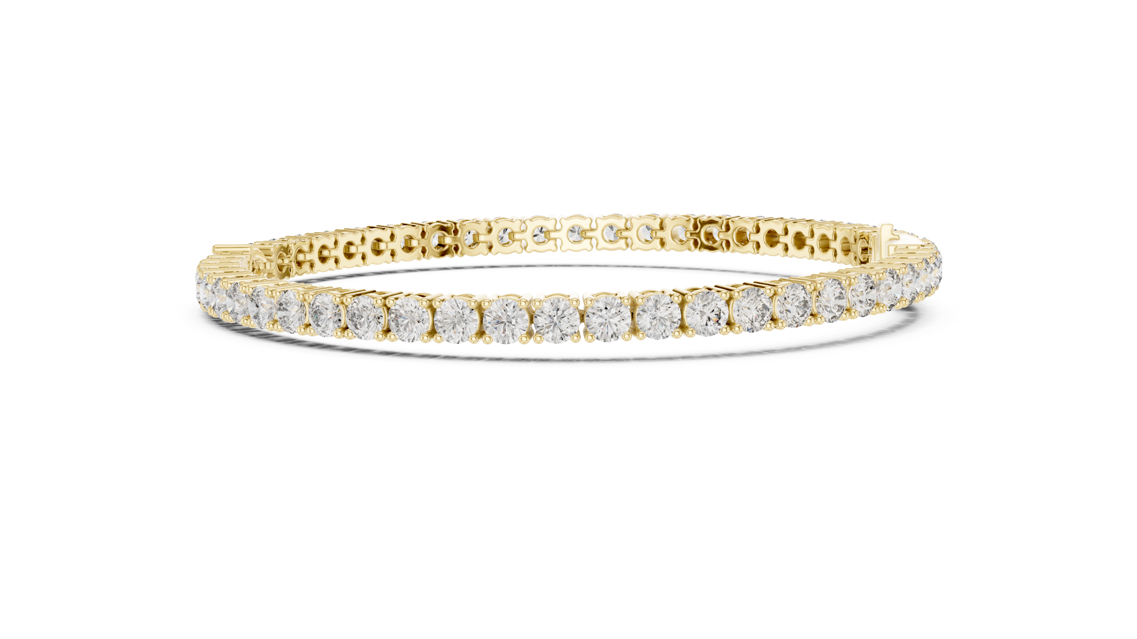 Rose Gold Classic Moissanite Tennis Bracelet – Timeless Round-Cut Stone Sparkle
