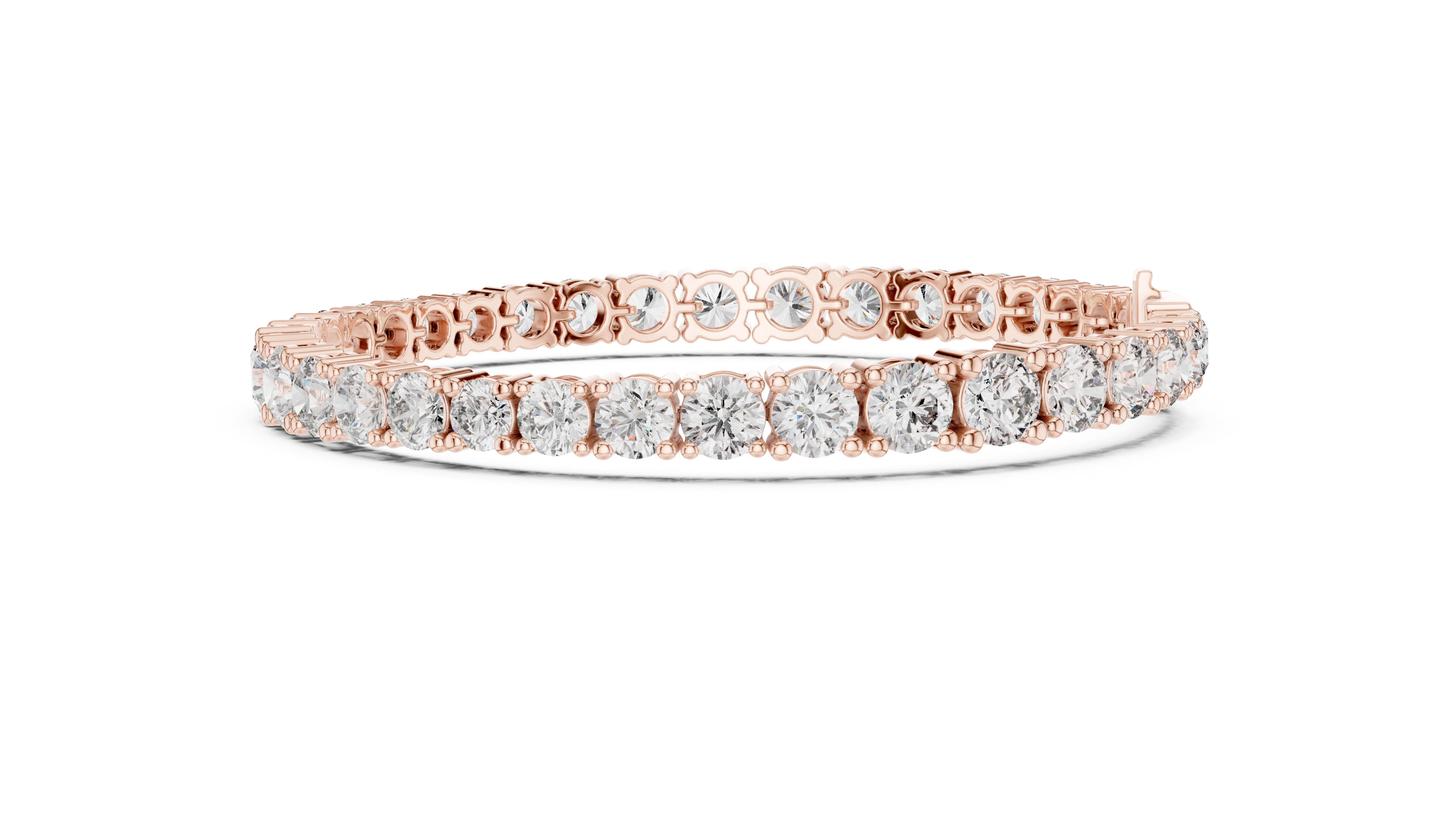 Yellow Gold Round-Cut Moissanite Tennis Bracelet – Classic Stone-Inspired Brilliance