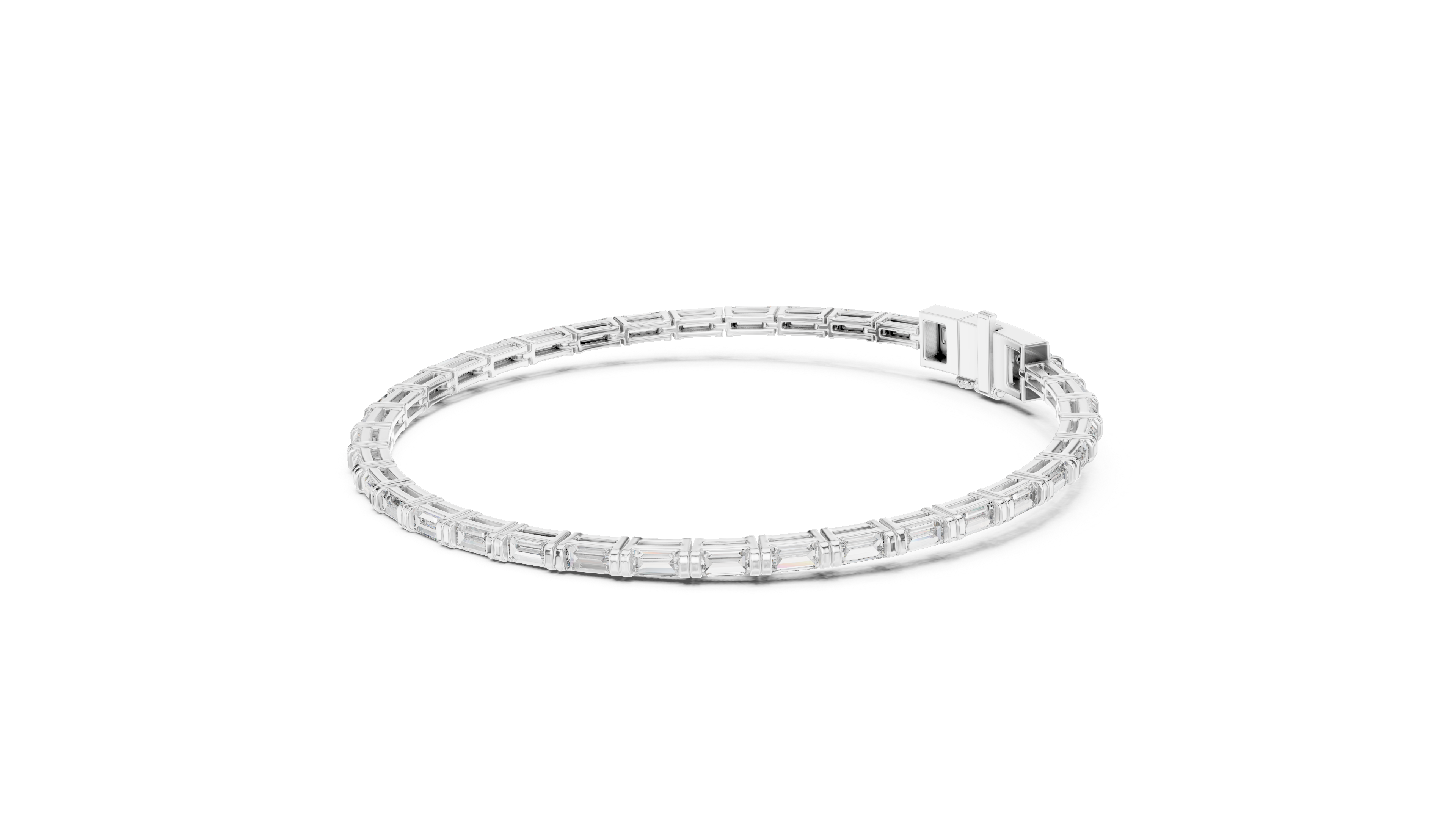 Yellow Gold Classic Moissanite Tennis Bracelet – Fine Round-Cut Stone Elegance