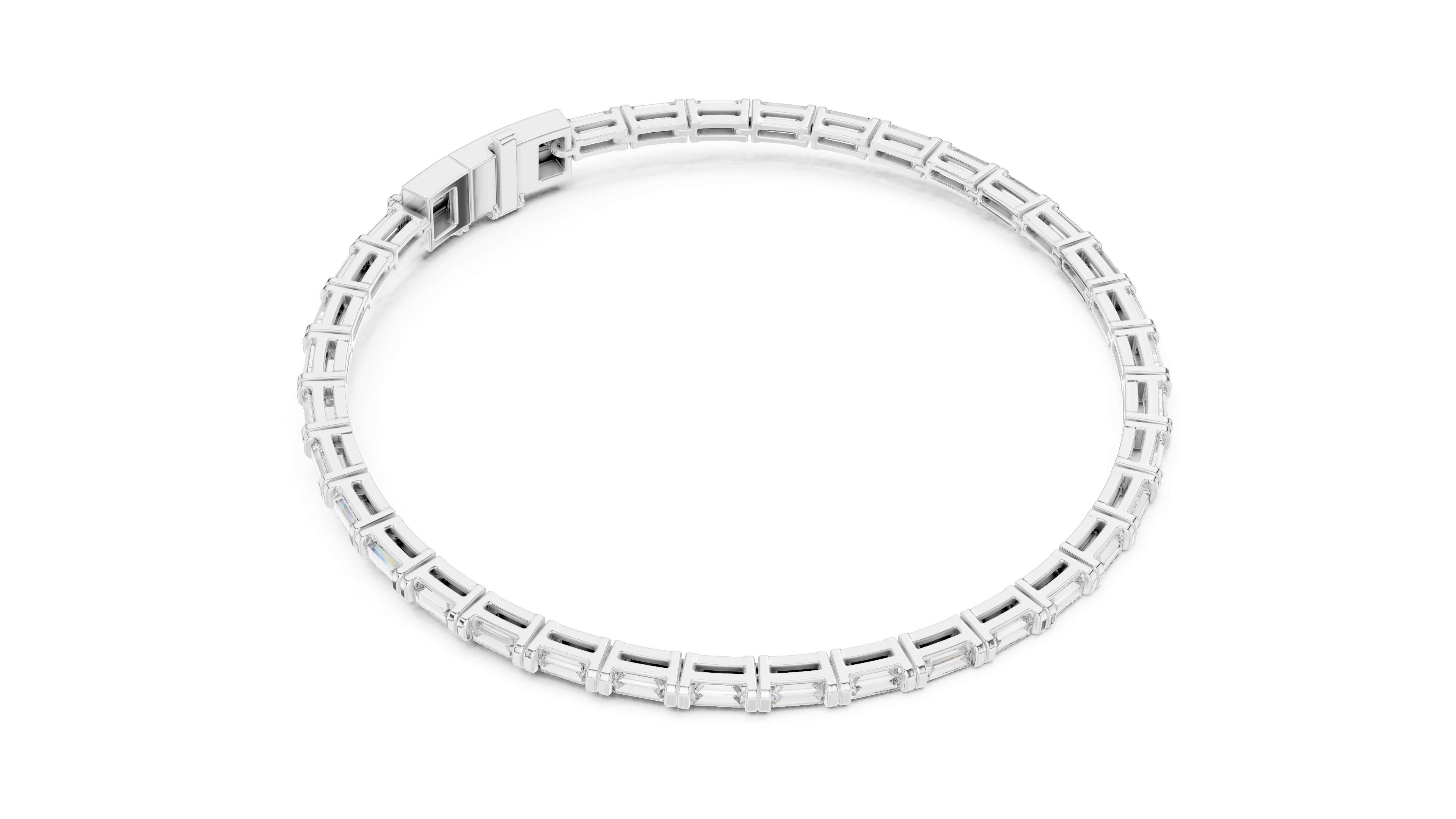 Yellow Gold Classic Moissanite Tennis Bracelet – Fine Round-Cut Stone Elegance