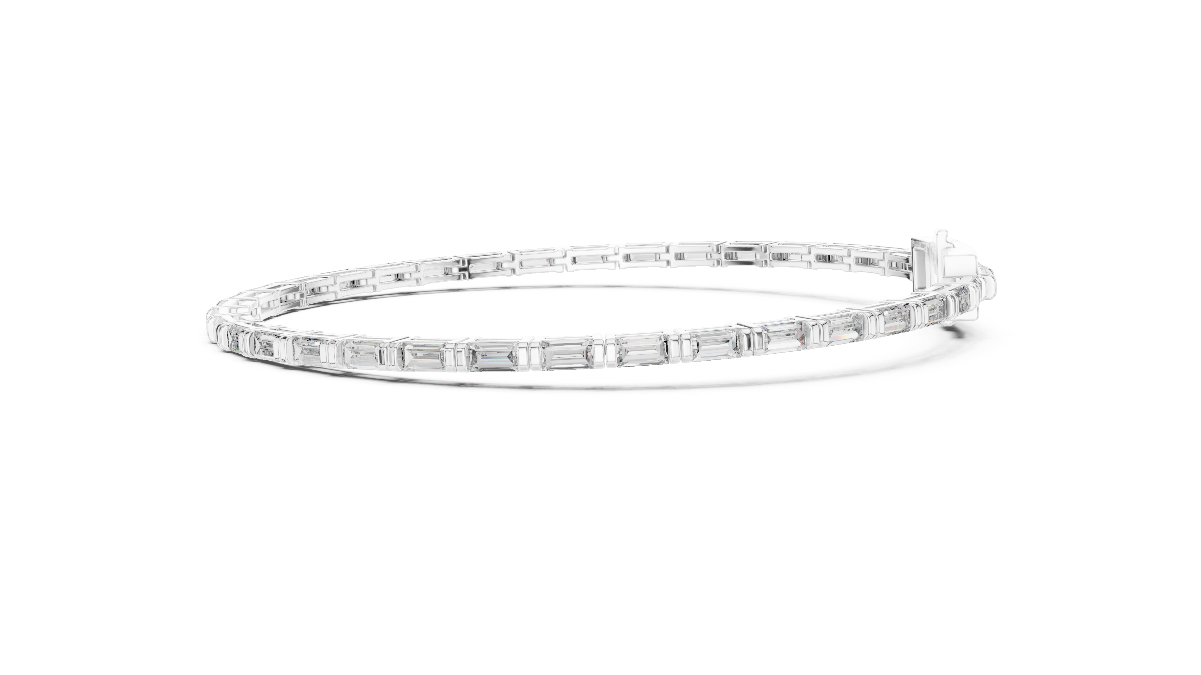Yellow Gold Classic Moissanite Tennis Bracelet – Fine Round-Cut Stone Elegance
