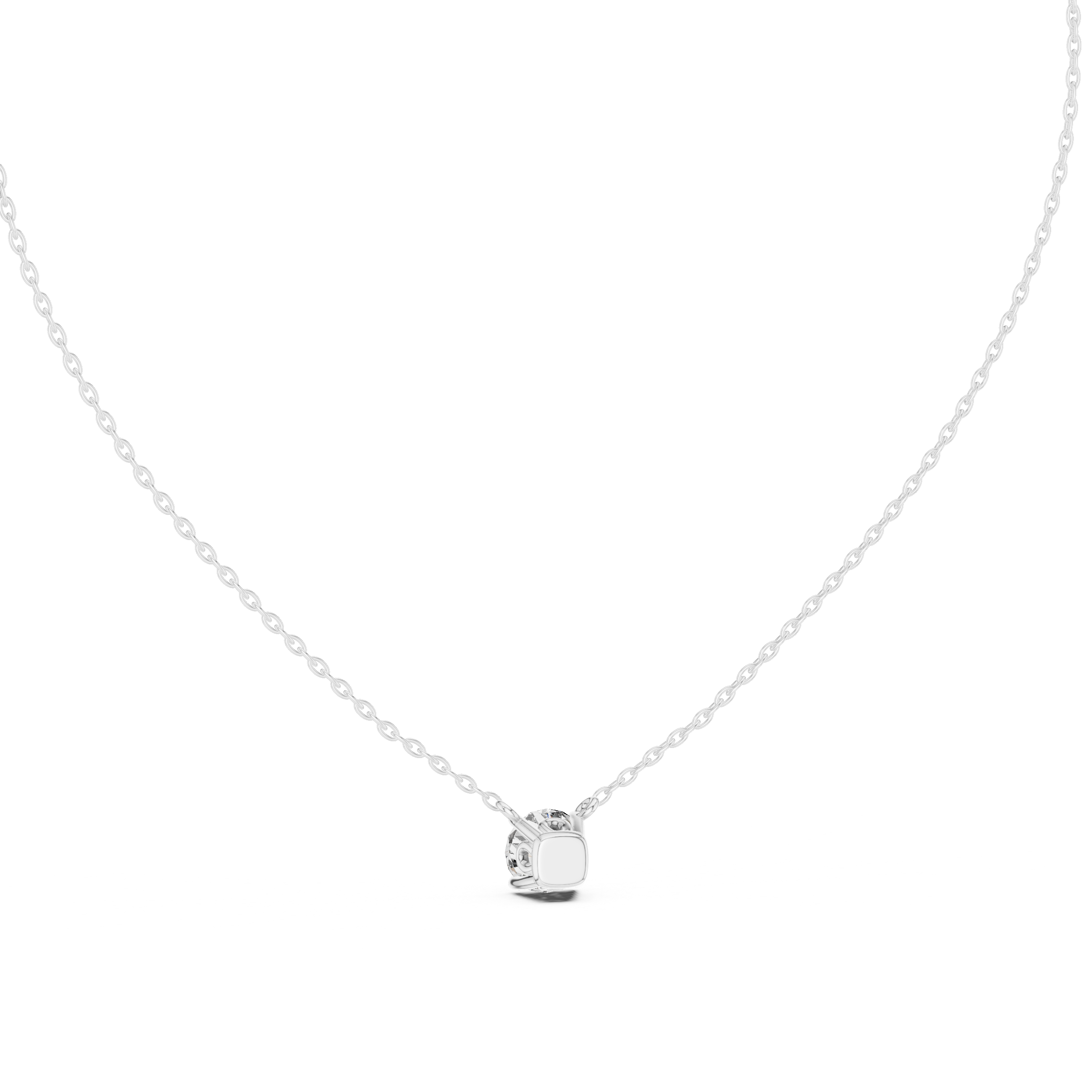 Classic Round Solitaire Moissanite Pendant in Rose Gold