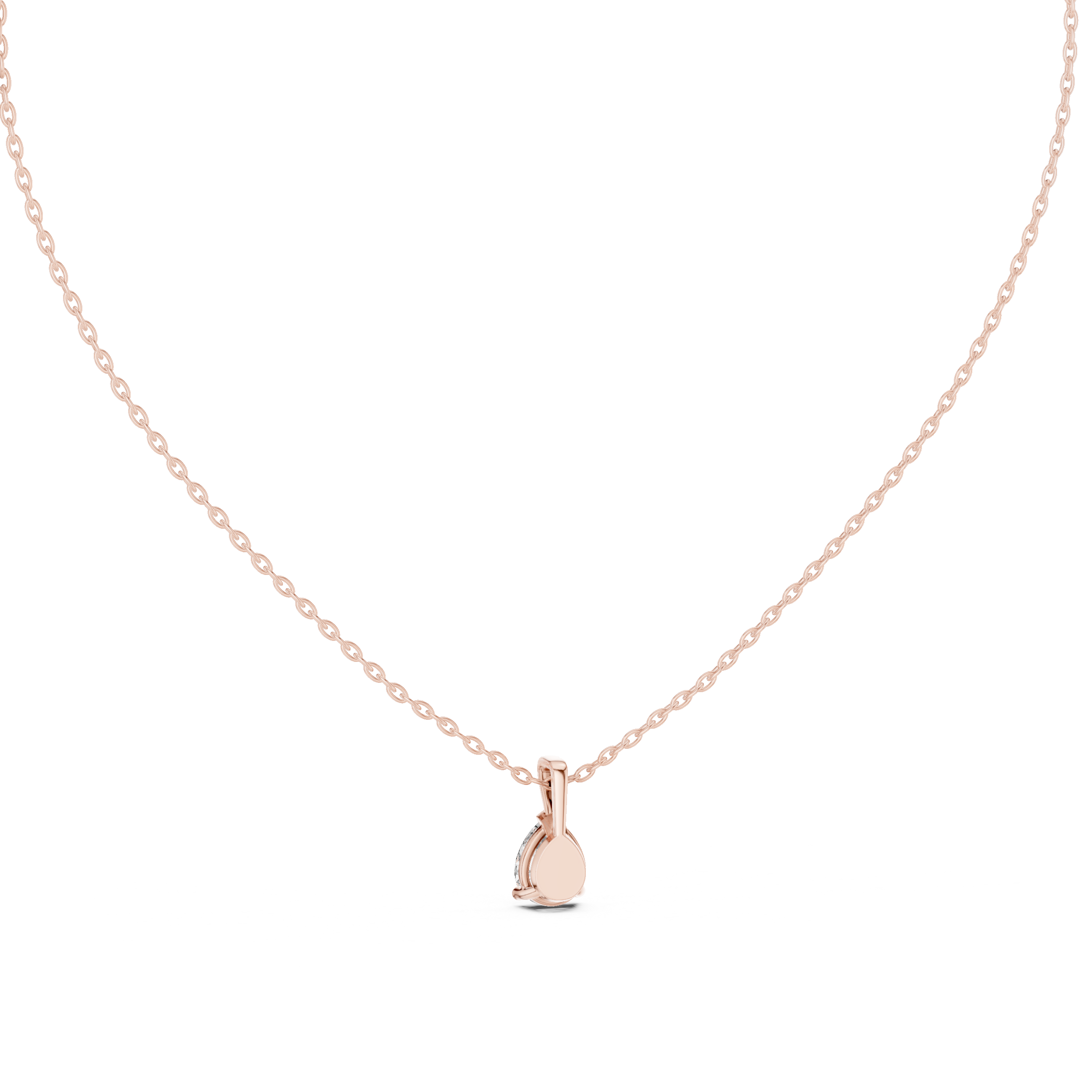Pear Solitaire Moissanite Pendant in Yellow Gold