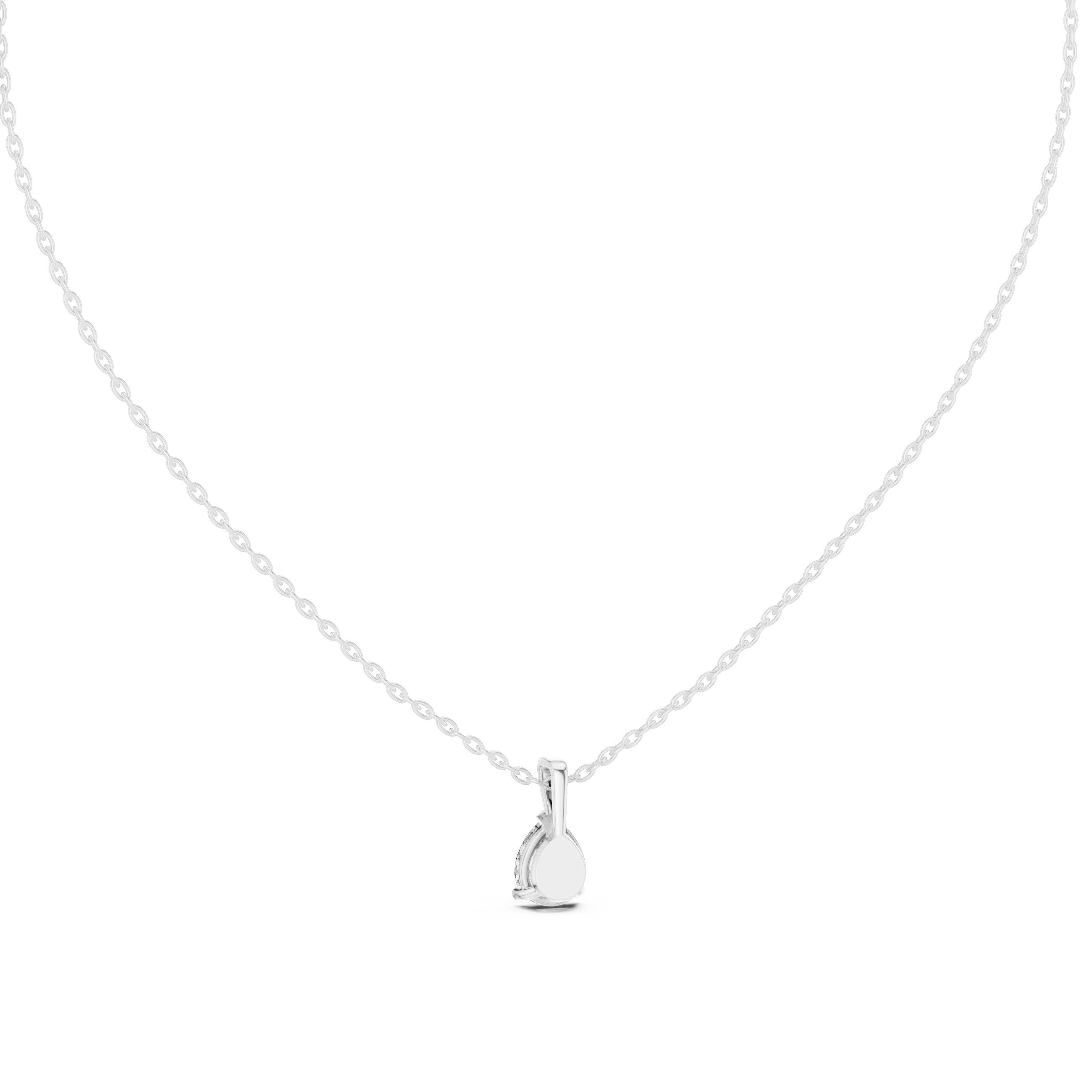 Pear Solitaire Moissanite Pendant in Yellow Gold