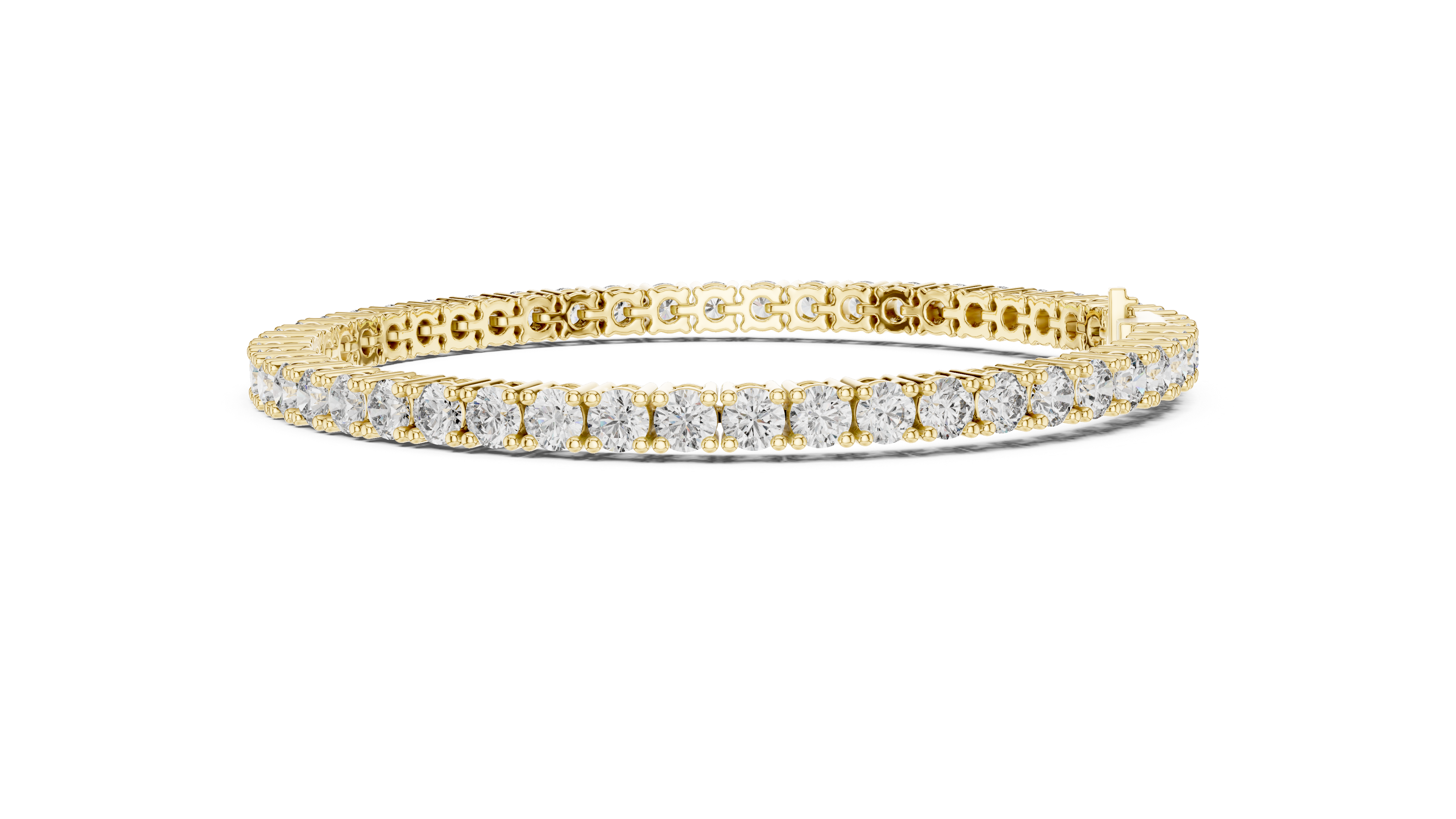 Rose Gold Classic Round Moissanite Tennis Bracelet – Fine Round-Cut Stone Elegance
