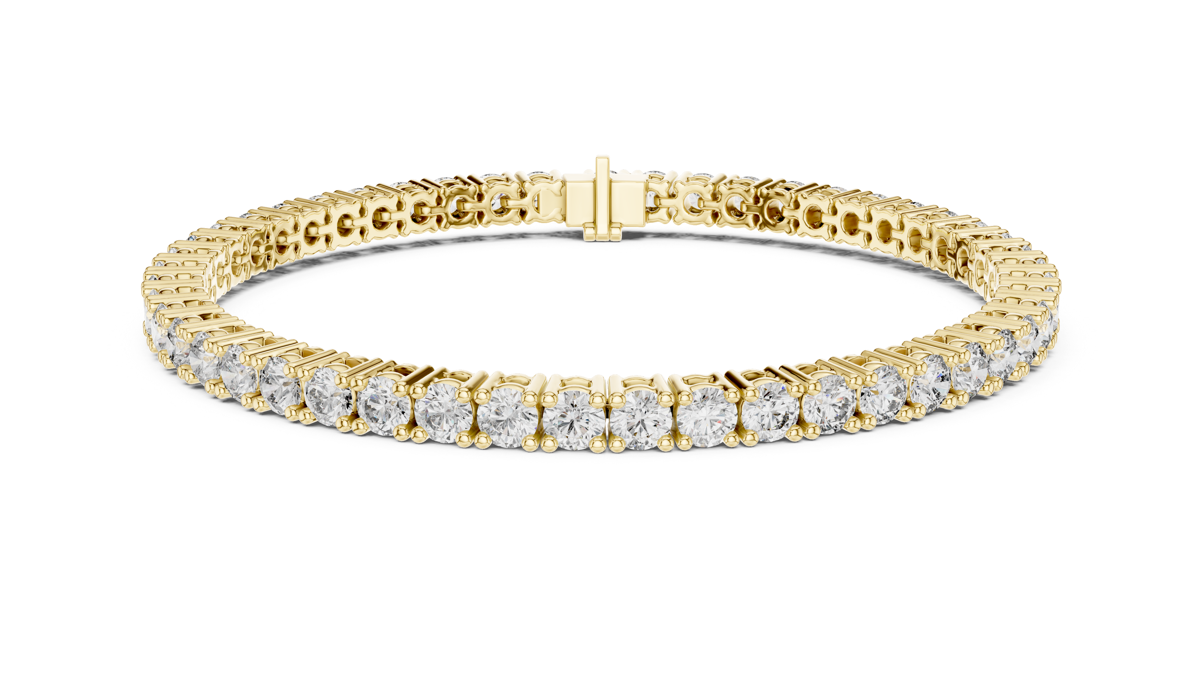 Rose Gold Classic Round Moissanite Tennis Bracelet – Fine Round-Cut Stone Elegance