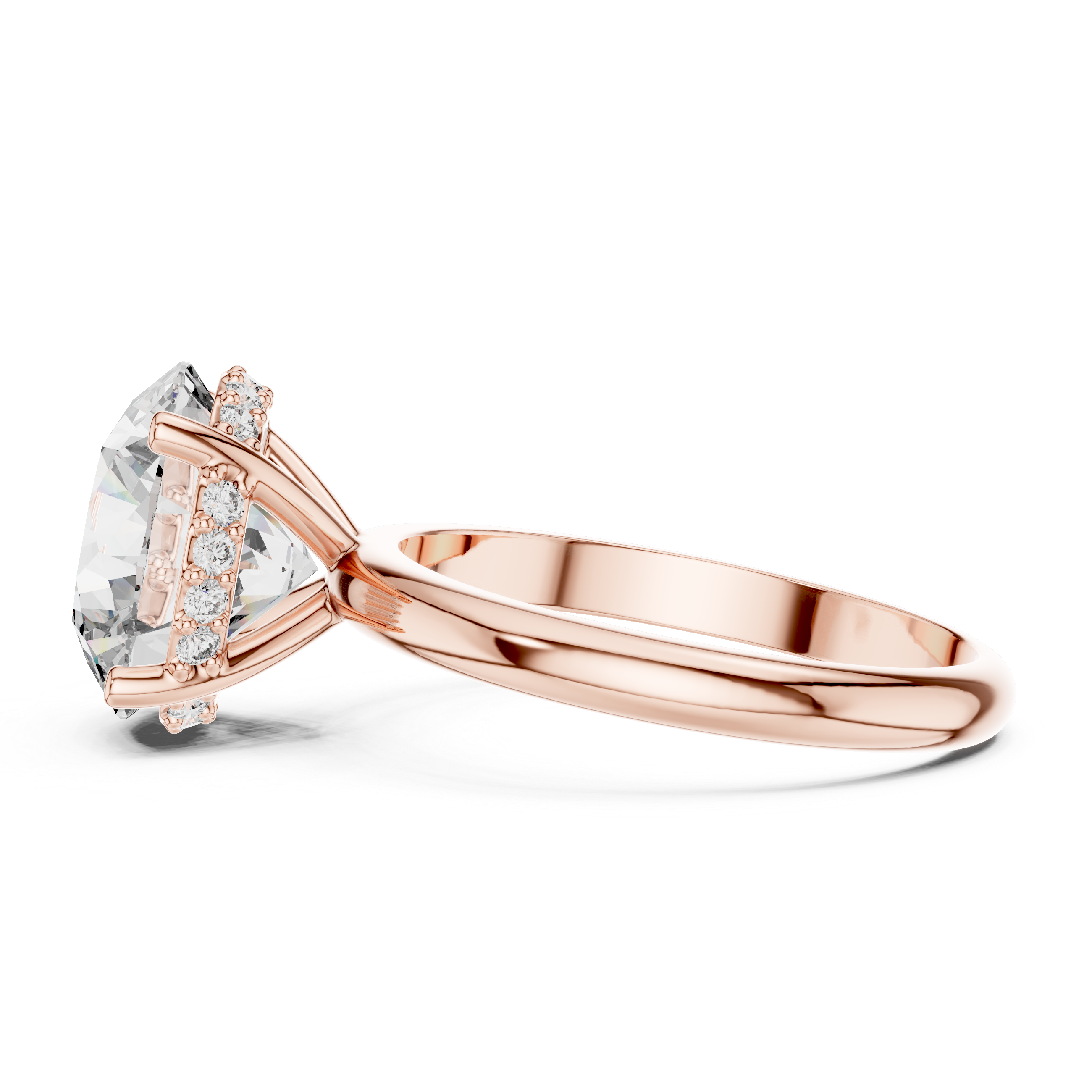 Round Cut Brilliant Moissanite VVS1 Eternity Engagement Ring