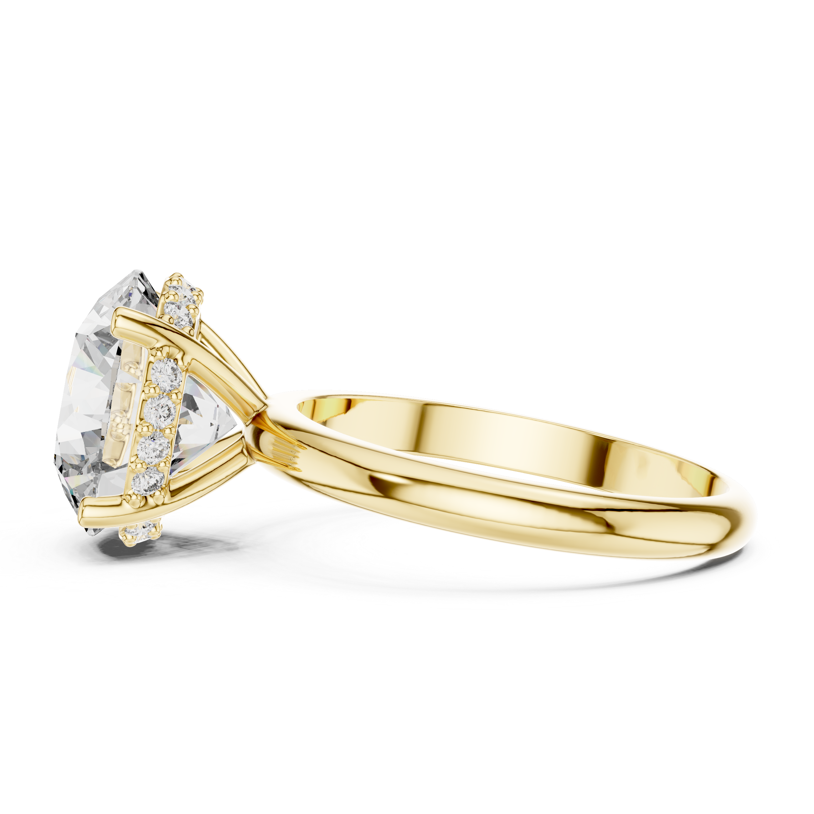 Round Cut Brilliant Moissanite VVS1 Eternity Engagement Ring
