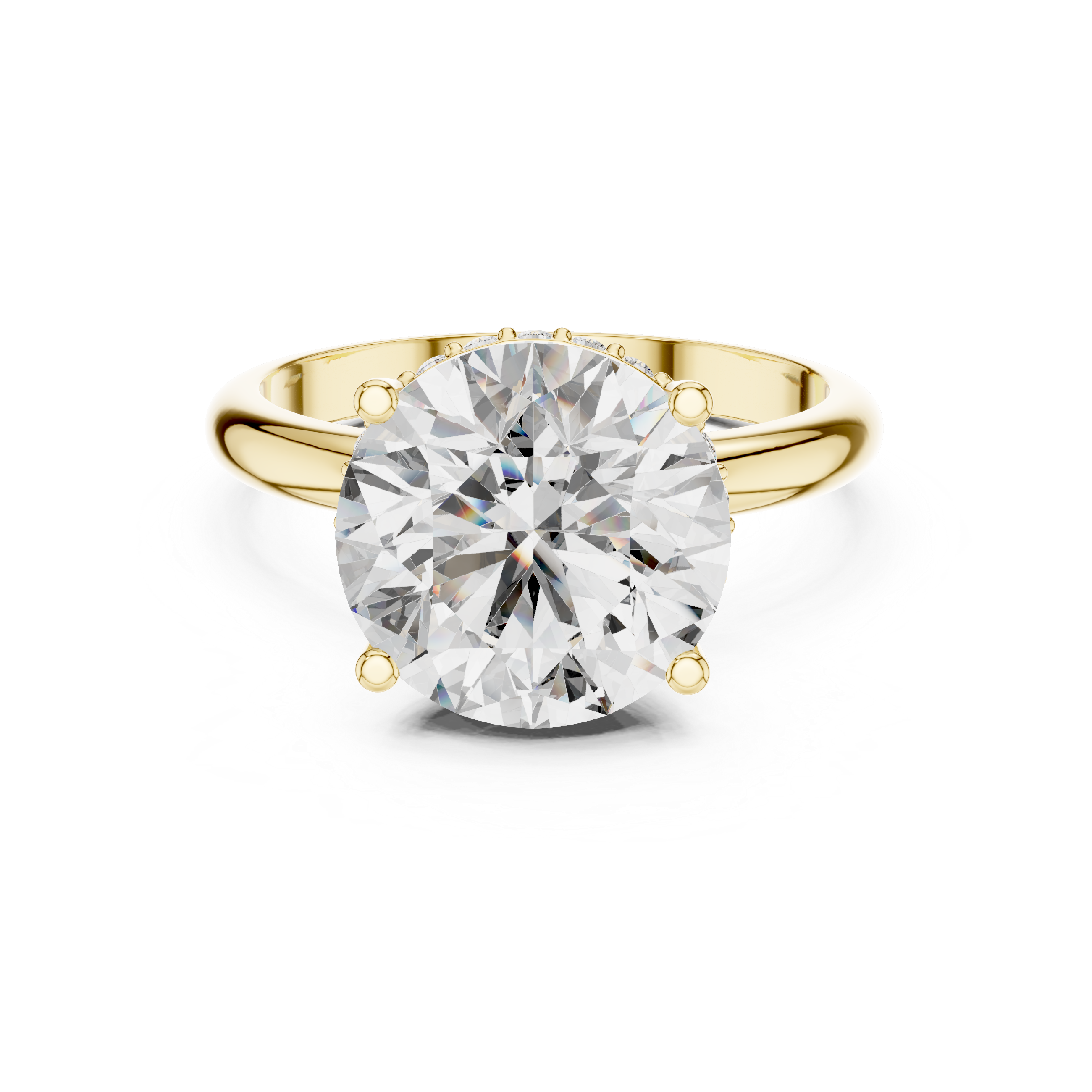 Round Cut Brilliant Moissanite VVS1 Eternity Engagement Ring