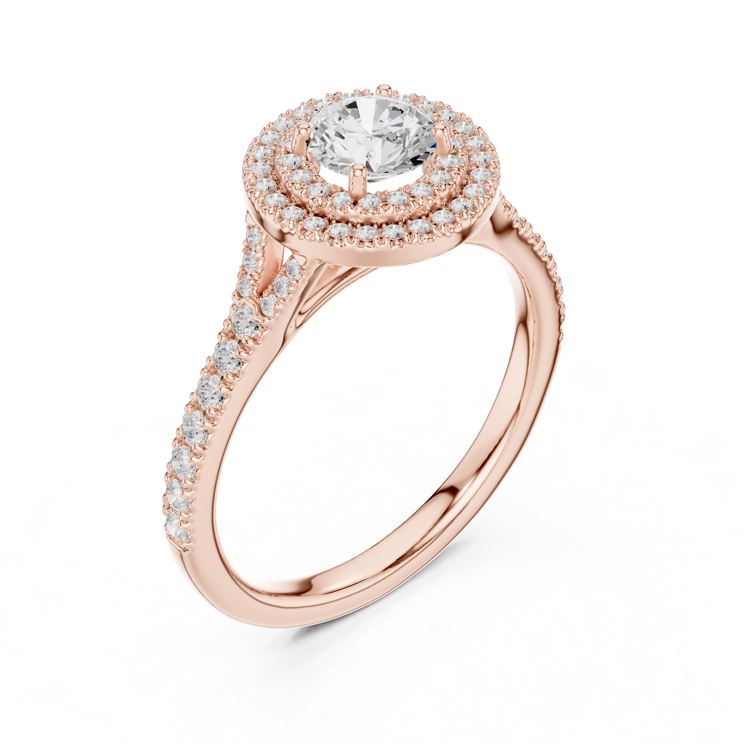 Round Cut Brilliant Moissanite VVS1 Eternity Engagement Ring