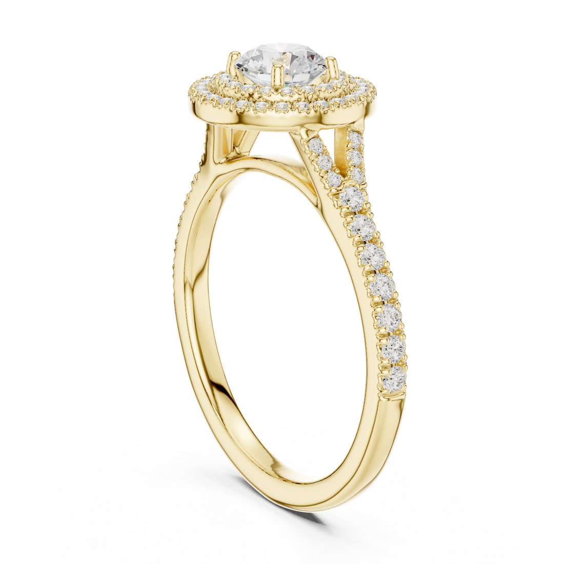 Round Cut Brilliant Moissanite VVS1 Eternity Engagement Ring