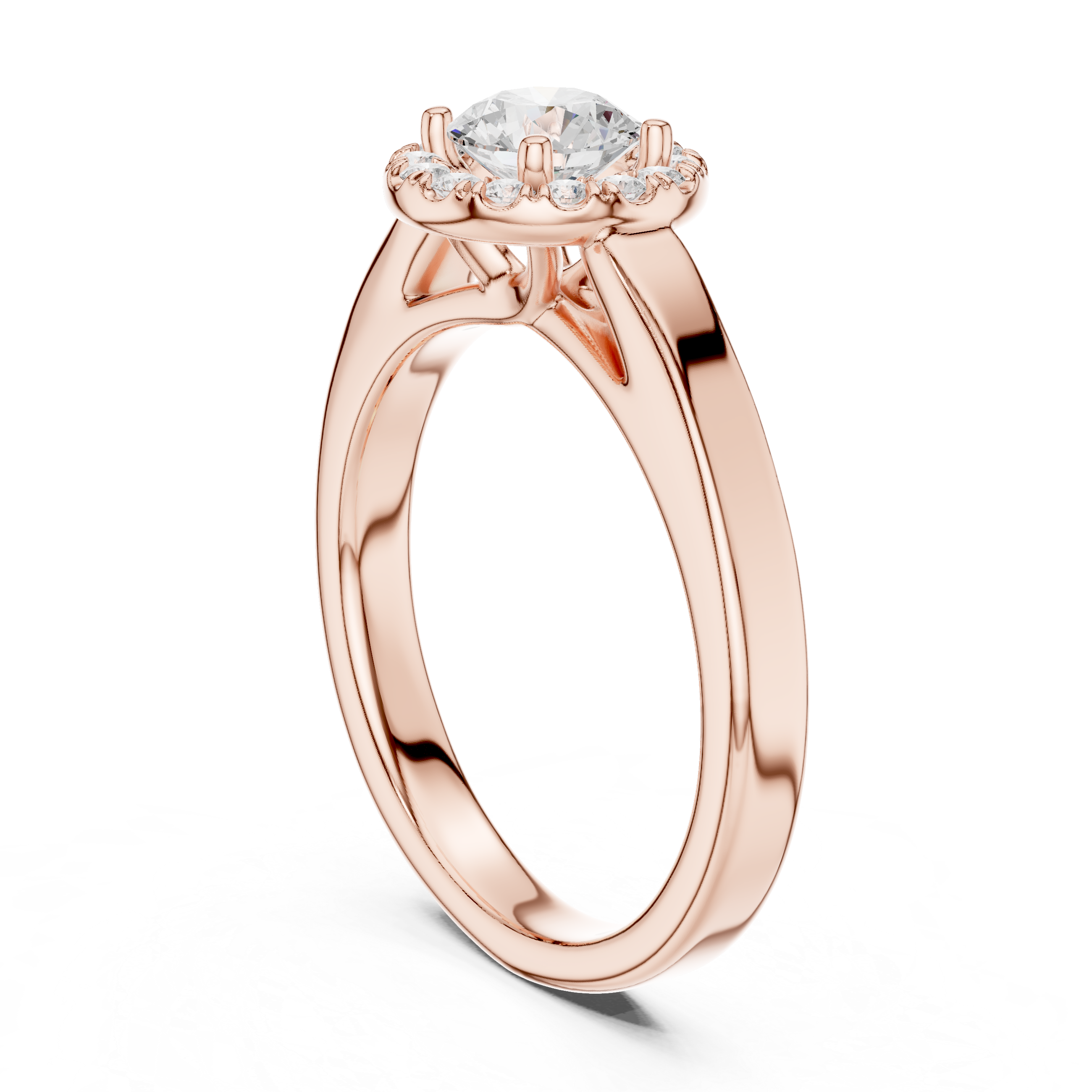 Round Cut Brilliant Moissanite VVS1 Eternity Engagement Ring