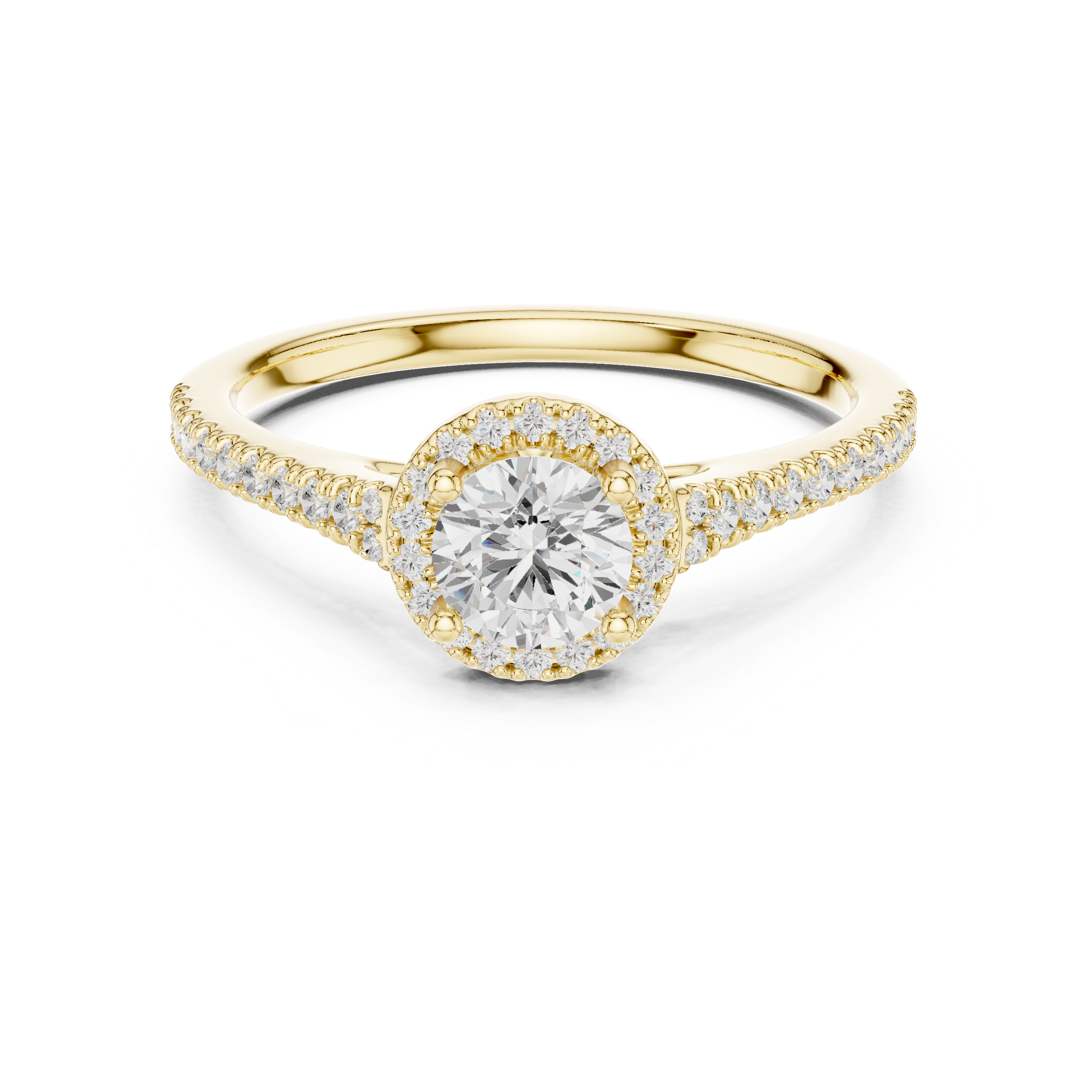 Round Cut Brilliant Moissanite VVS1 Eternity Engagement Ring