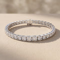 White Round Cut Moissanite Tennis Bracelet