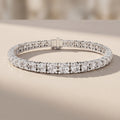 White Gold Round Moissanite Tennis Bracelet