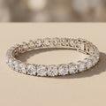 White Gold Round Moissanite Tennis Bracelet