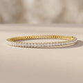 Yellow Gold Oval Cut Moissanite Tennis Bracelet