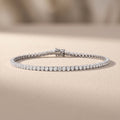 White Gold Round Moissanite Tennis Bracelet