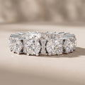 White Gold Round Moissanite Eternity Band Ring