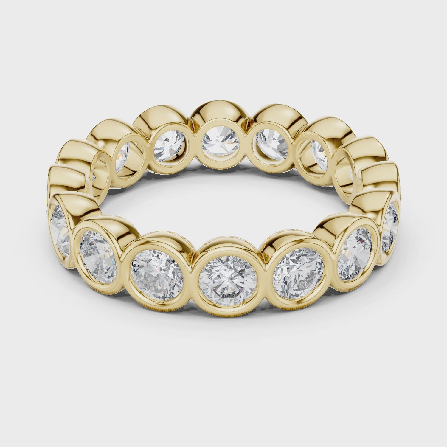 Round Cut Brilliant Moissanite VVS1 Eternity Band