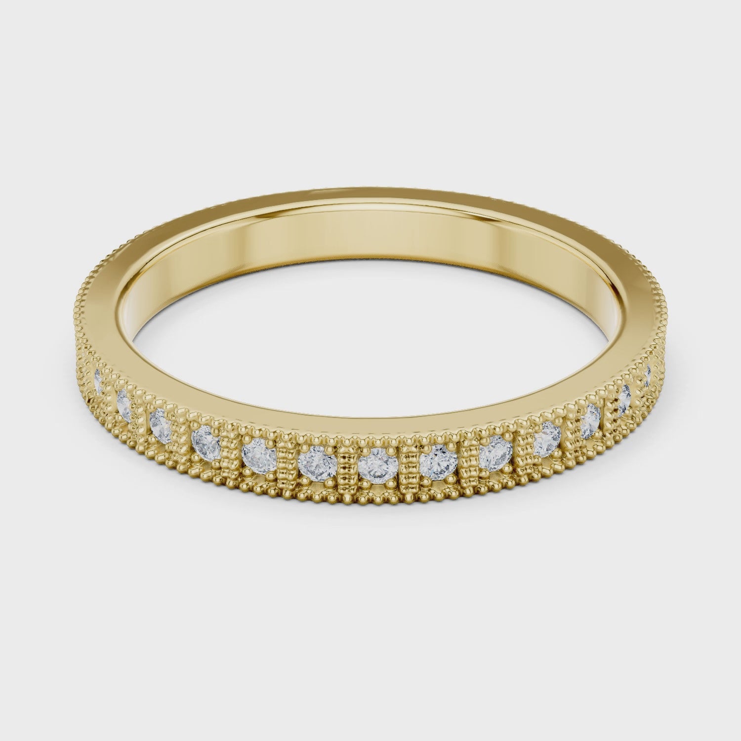 Round Moissanite VVS1 Eternity Wedding Band