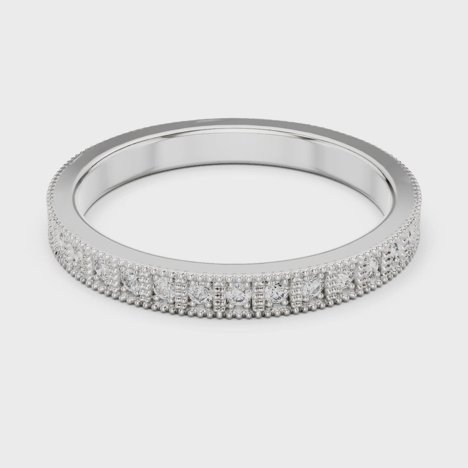 Round Moissanite VVS1 Eternity Wedding Band