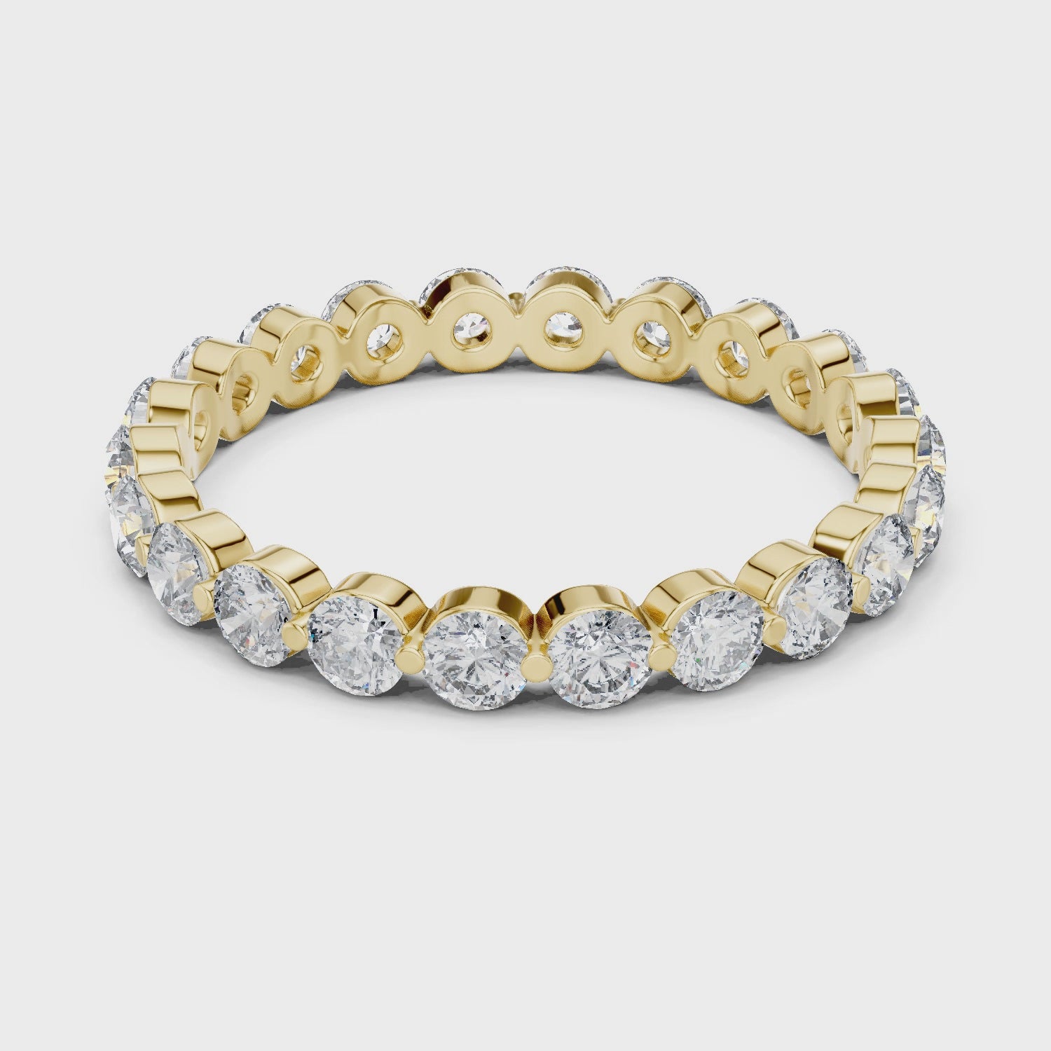 Round Cut Brilliant Moissanite VVS1 Eternity Band