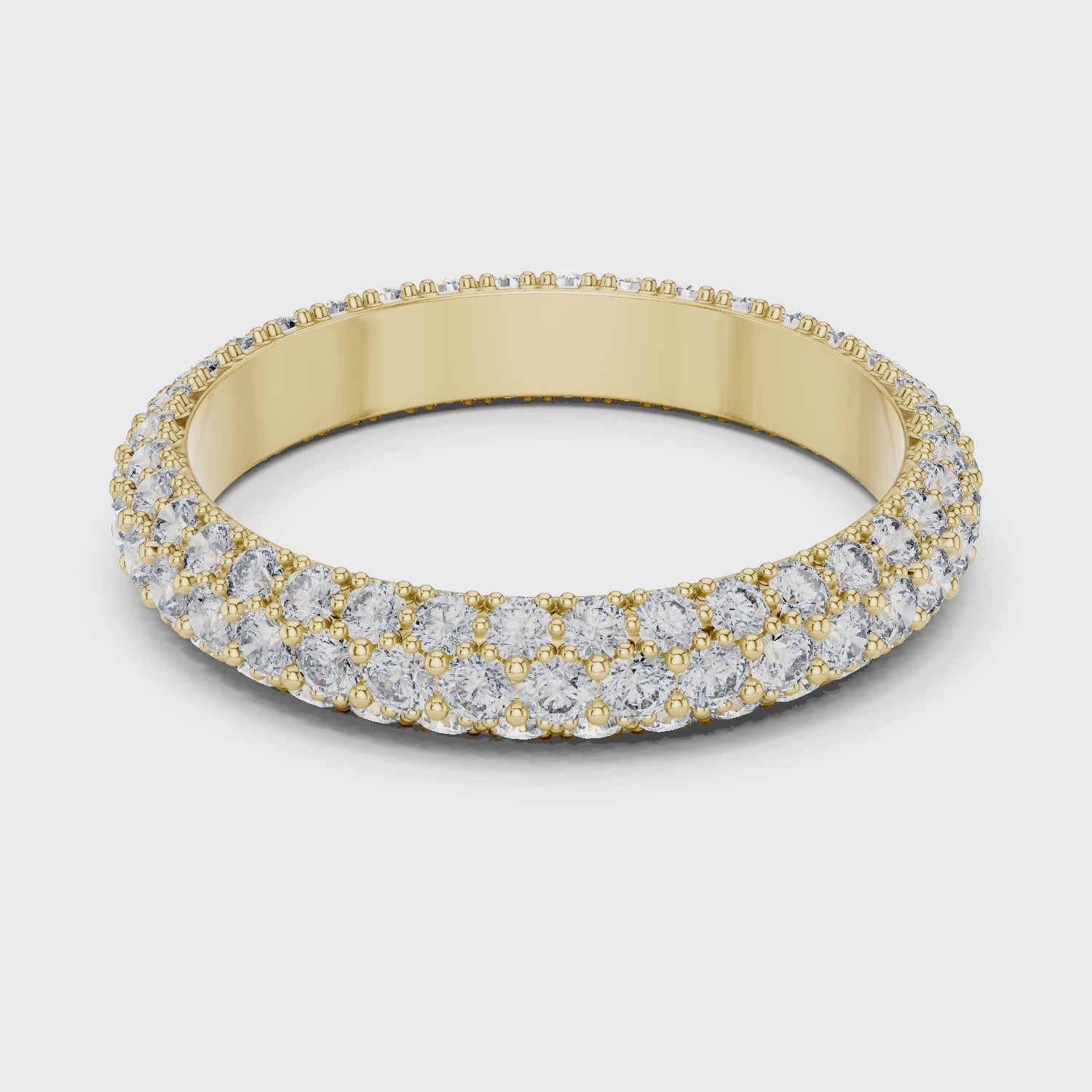 Round Cut Brilliant Moissanite VVS1 Eternity Band