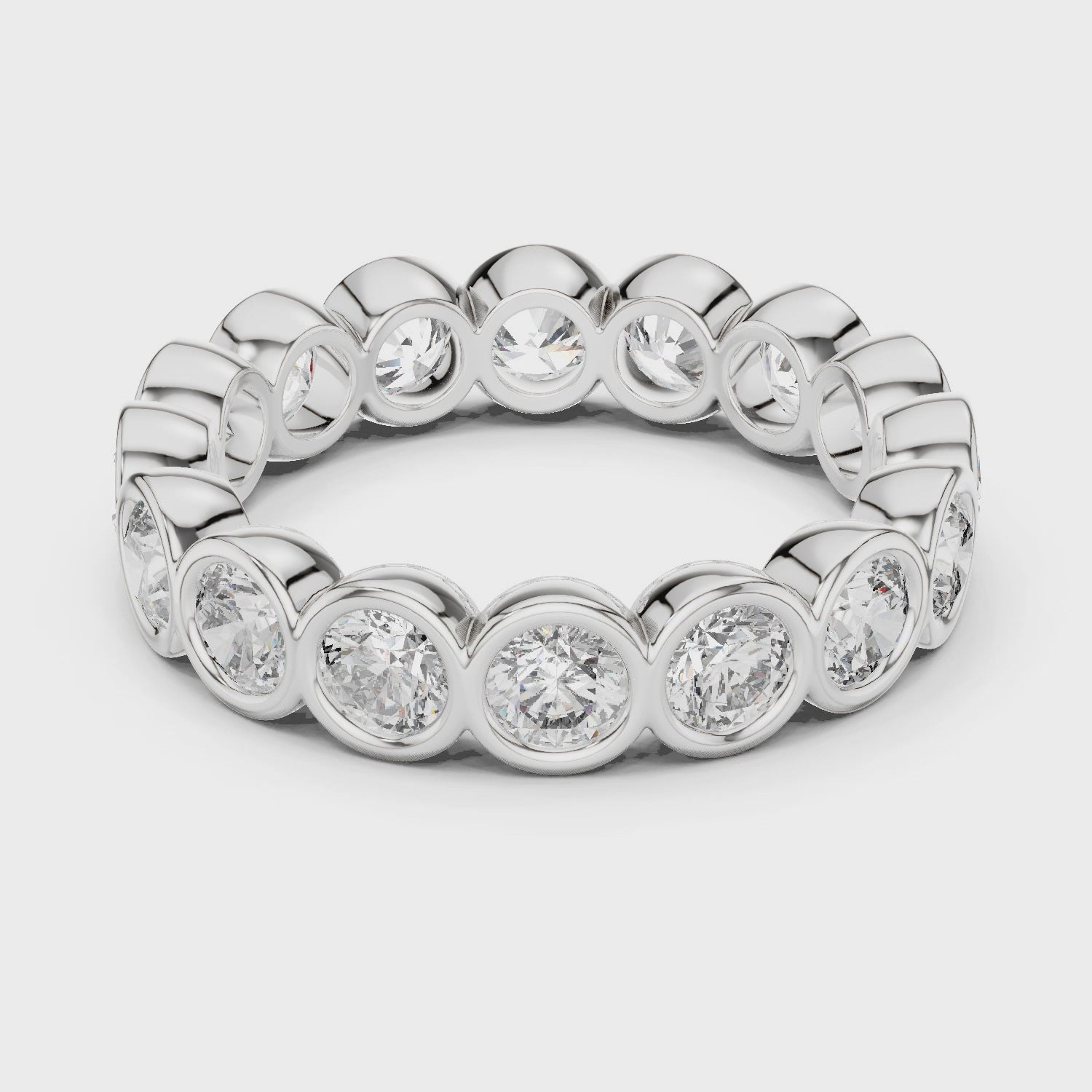 Round Cut Brilliant Moissanite VVS1 Eternity Band