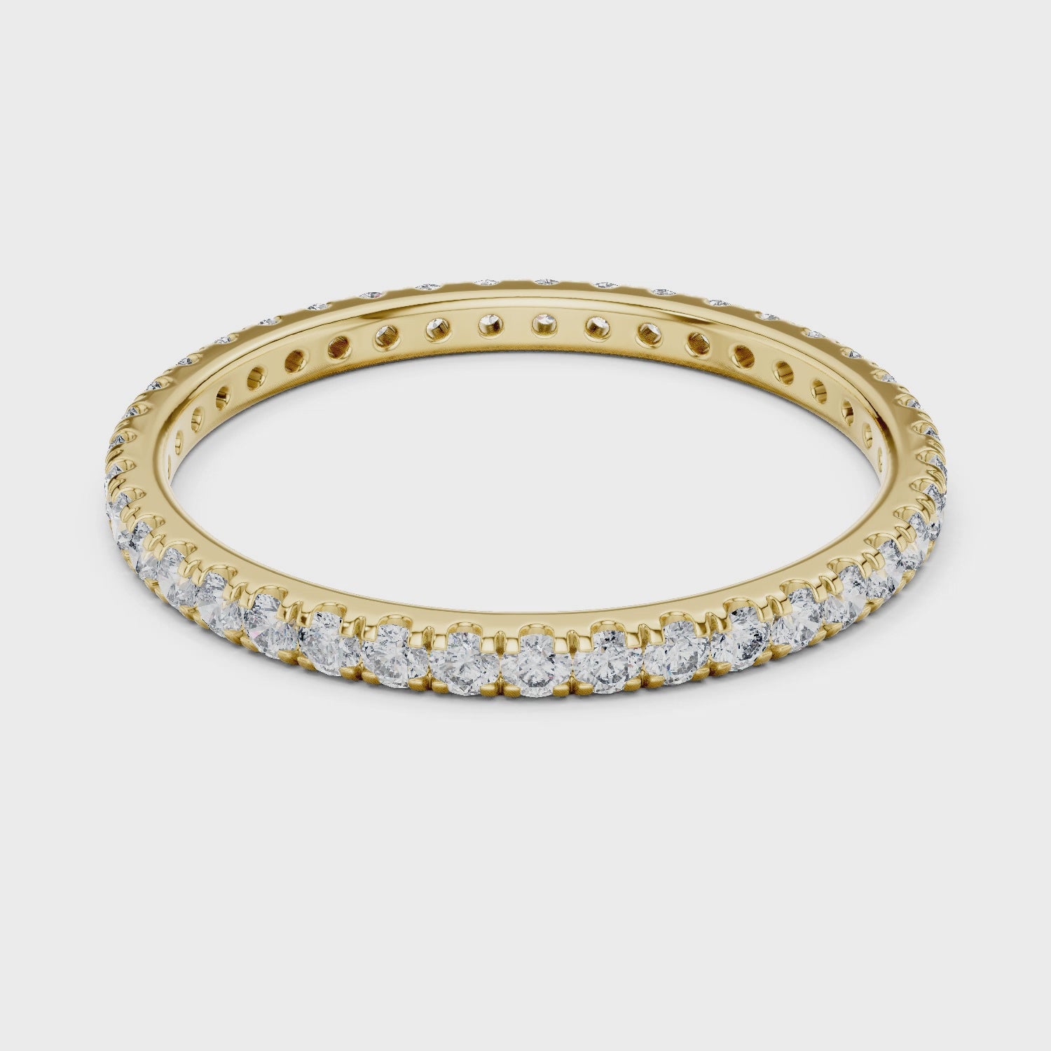 Round Cut Brilliant Moissanite VVS1 Eternity Band