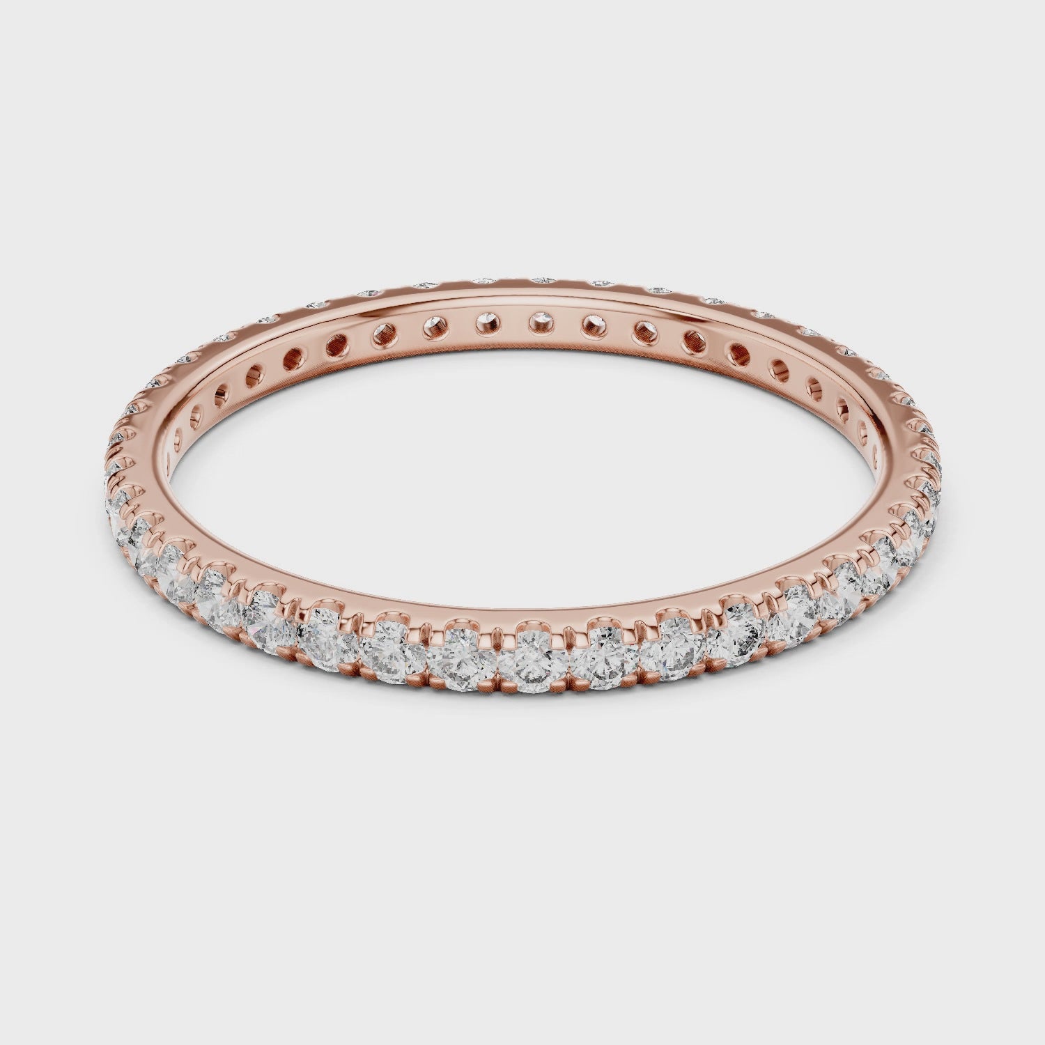 Round Cut Brilliant Moissanite VVS1 Eternity Band
