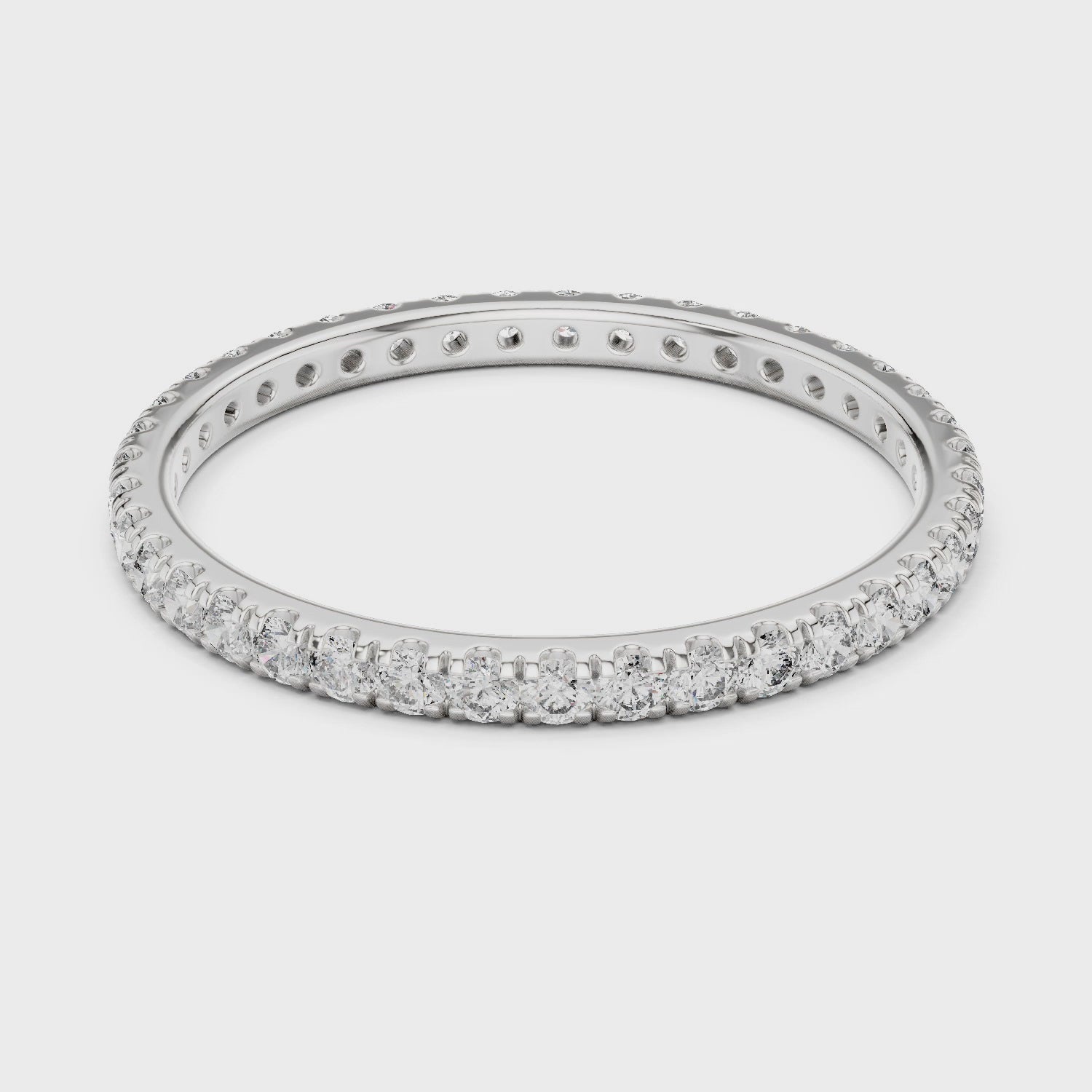 Round Cut Brilliant Moissanite VVS1 Eternity Band