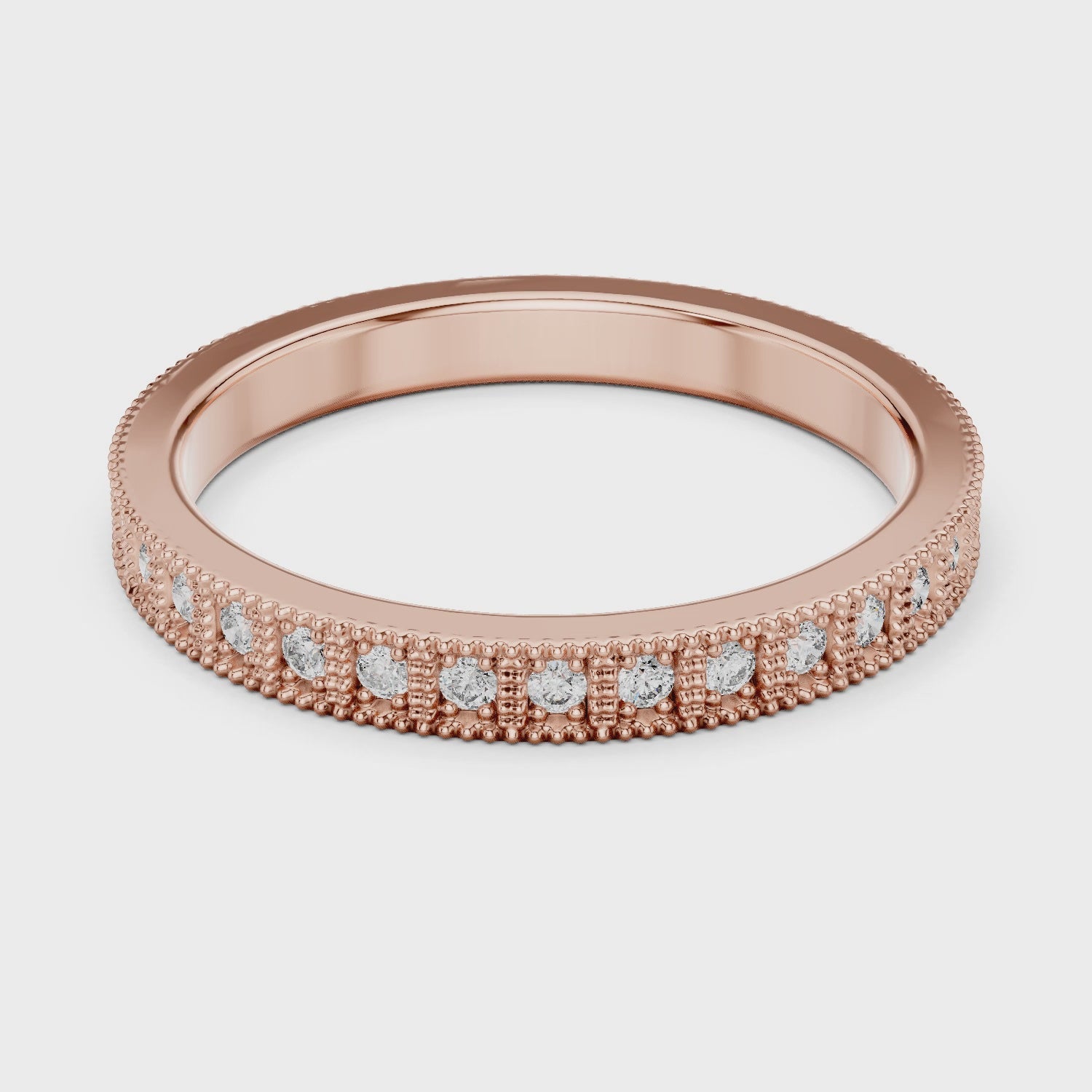 Round Moissanite VVS1 Eternity Wedding Band